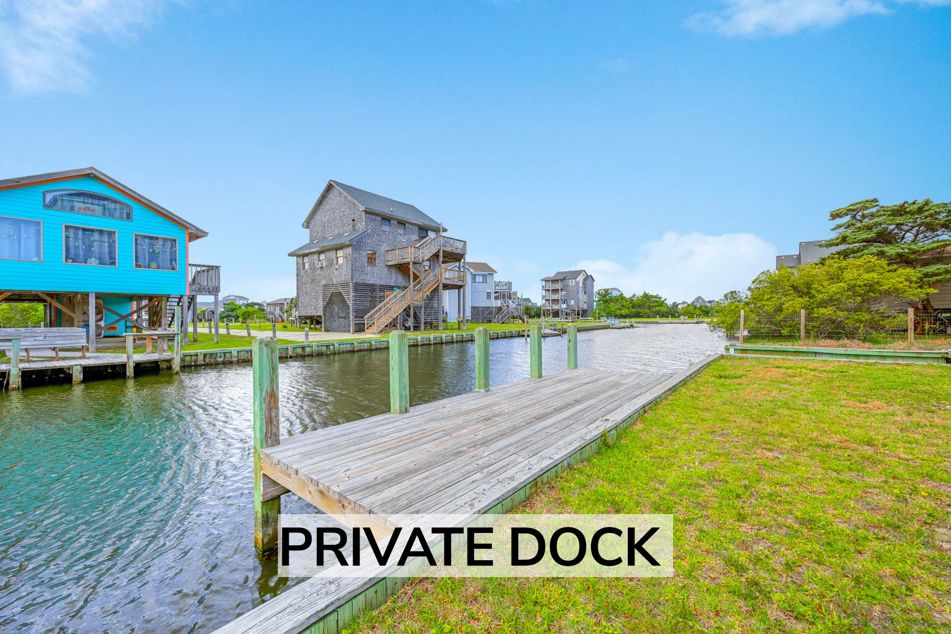 Surf Or Sound Realty 677 Tarpon Watch Private Dock Label