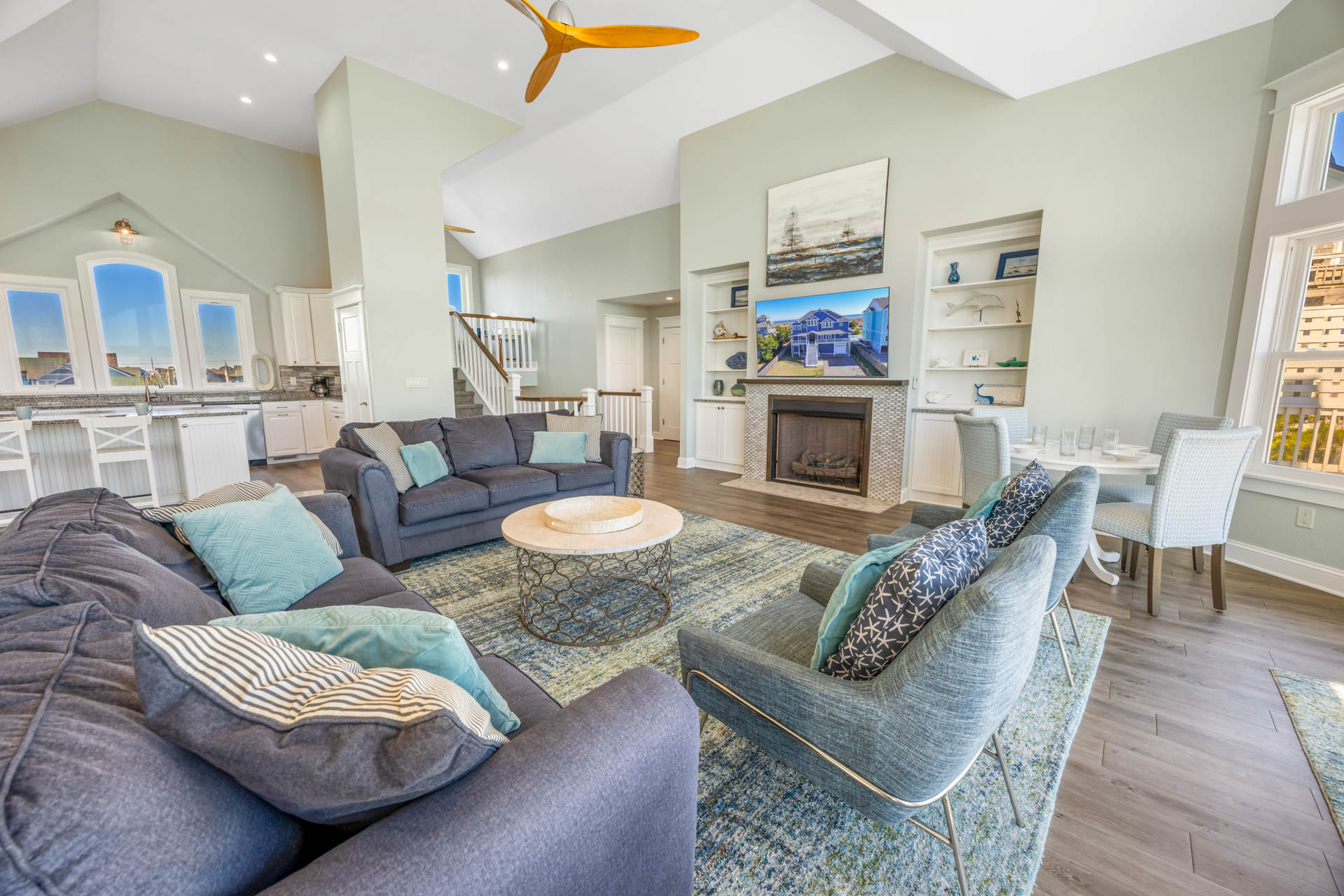Surf Or Sound Realty 858 Rain Dance Great Room 4