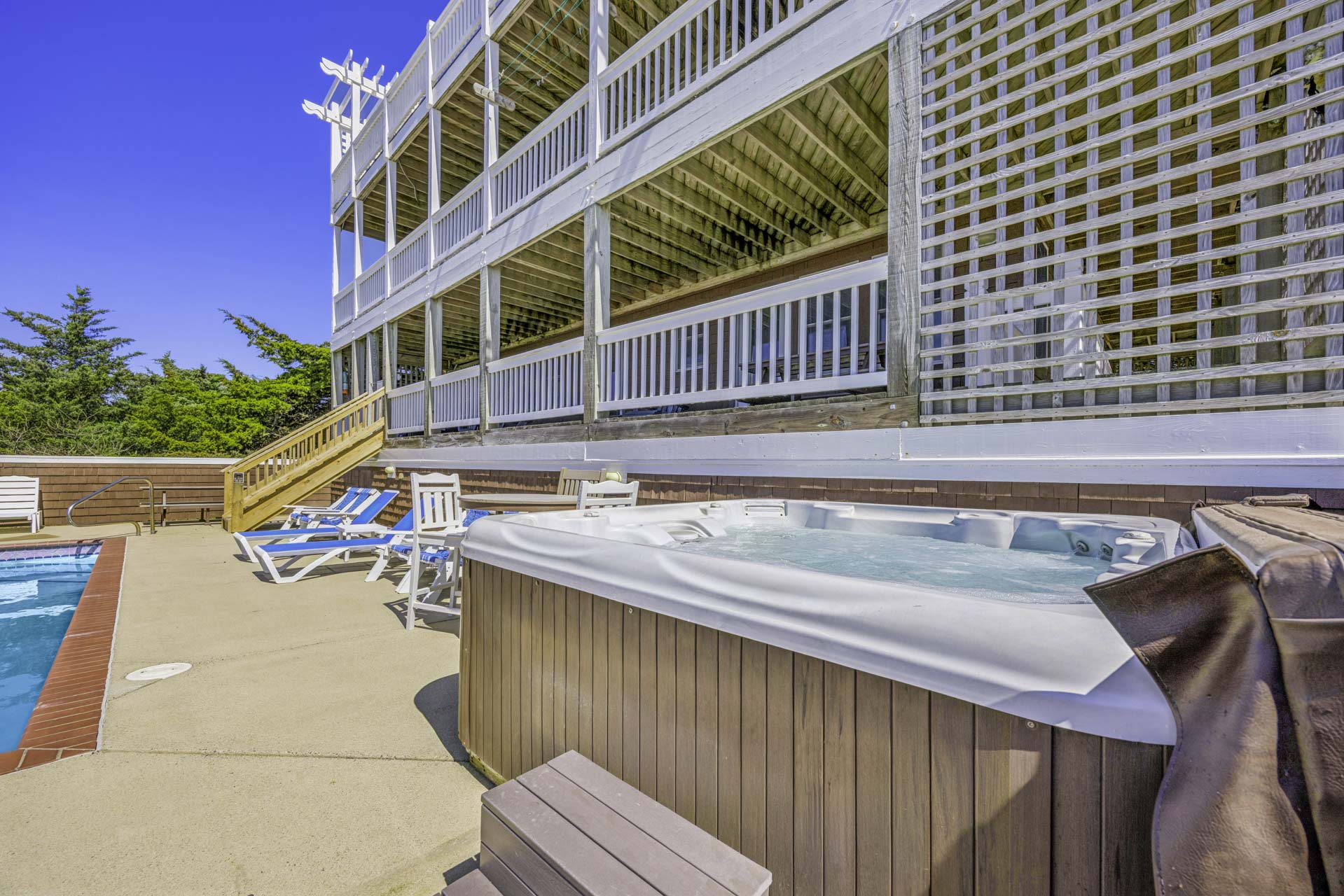 Surf Or Sound Realty 339 Salvo Sunsets Pool Area 3
