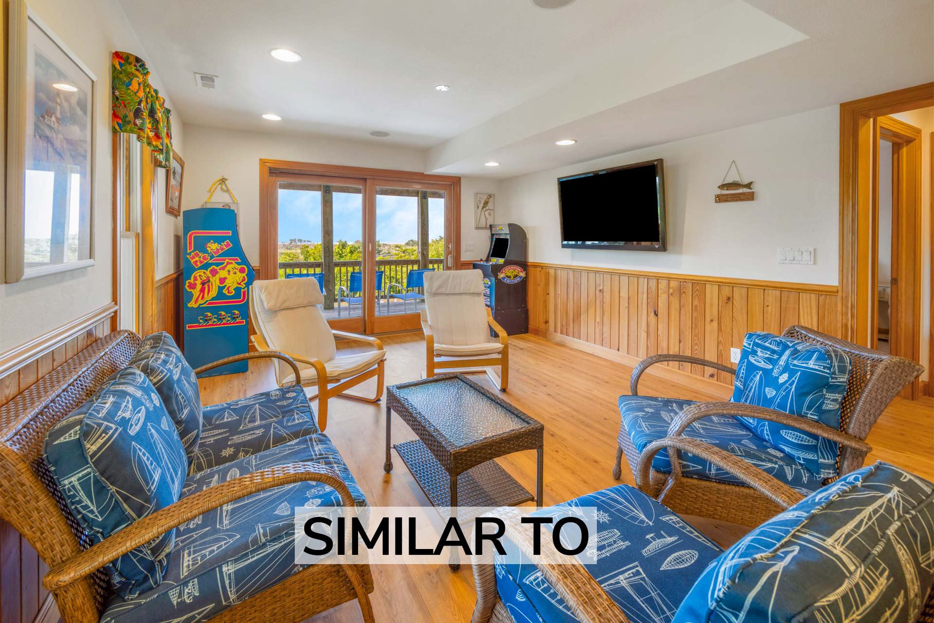 Surf Or Sound Realty 1245 Blue Wahoo Game Room Similar To