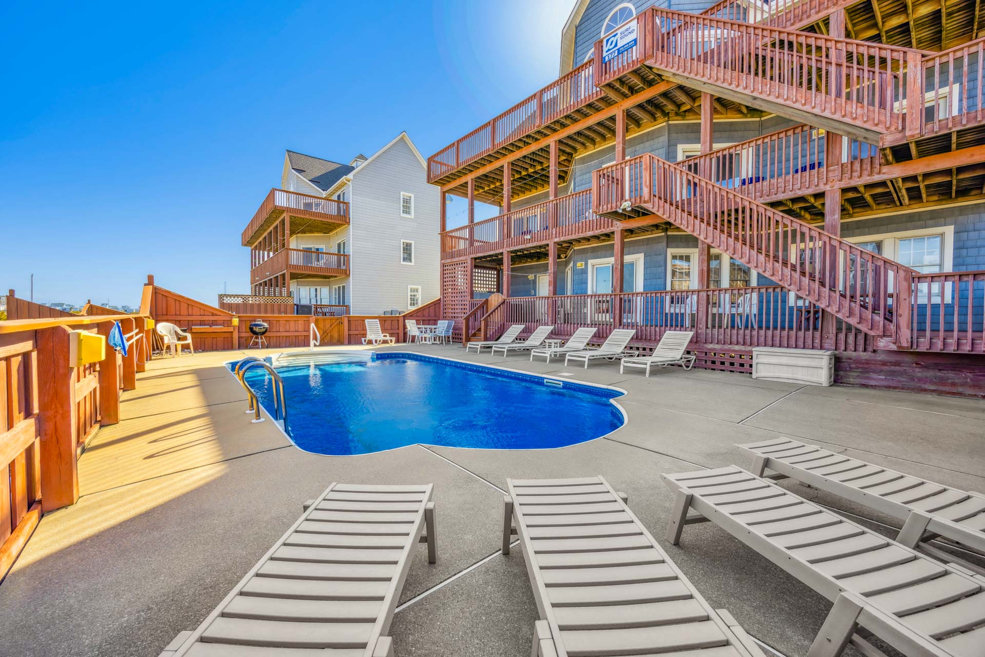 Surf Or Sound Realty 177 Horatio's Hideaway Pool Area 2