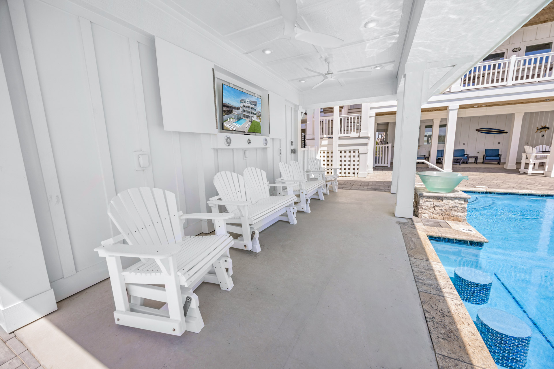 Surf Or Sound Realty 1049 Sea La Vie Pool TV 2