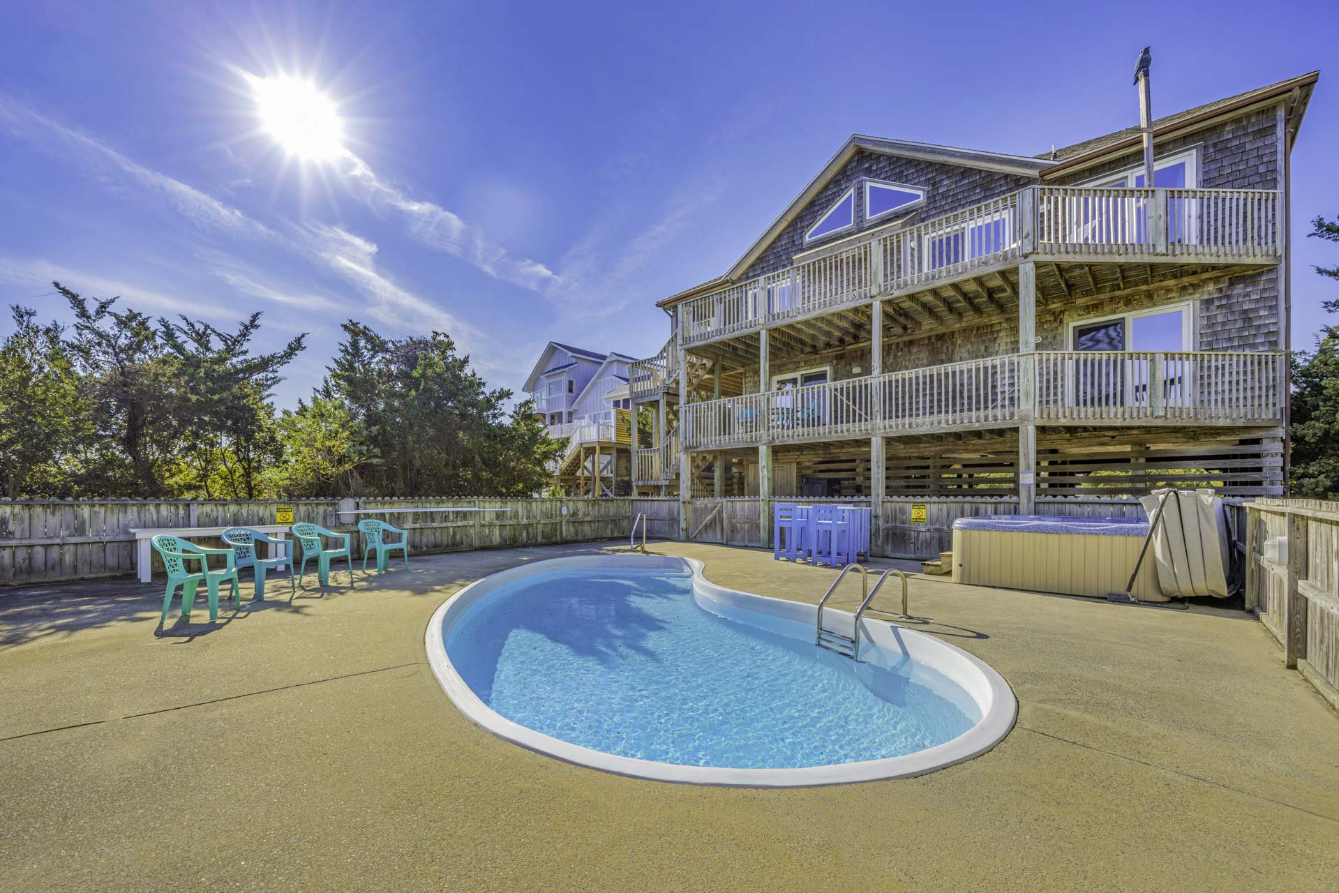 Surf Or Sound Realty 393 Sandfiddler Pool Area 1