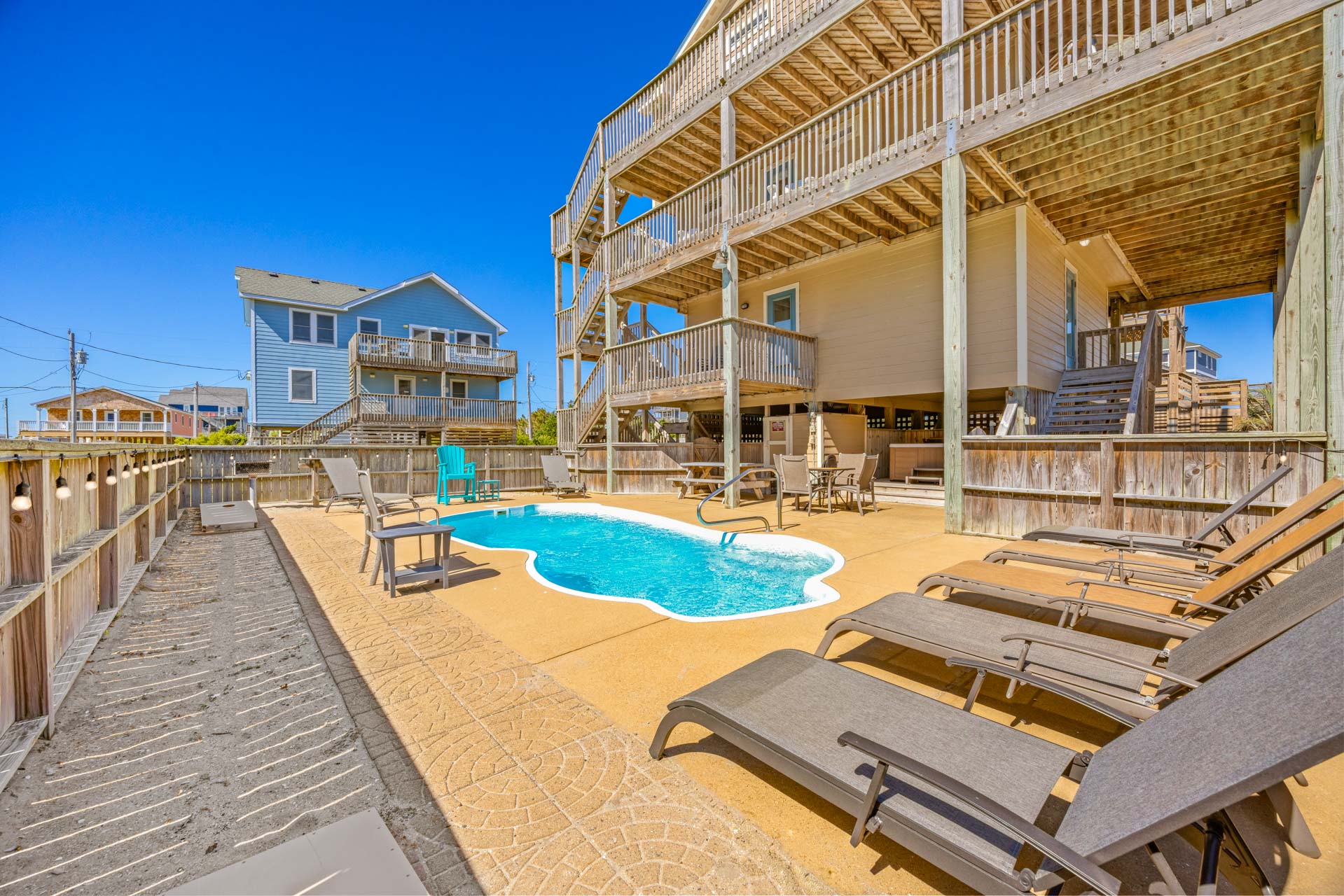Surf Or Sound Realty 1223 Sunsets In Rodanthe Pool Area 3