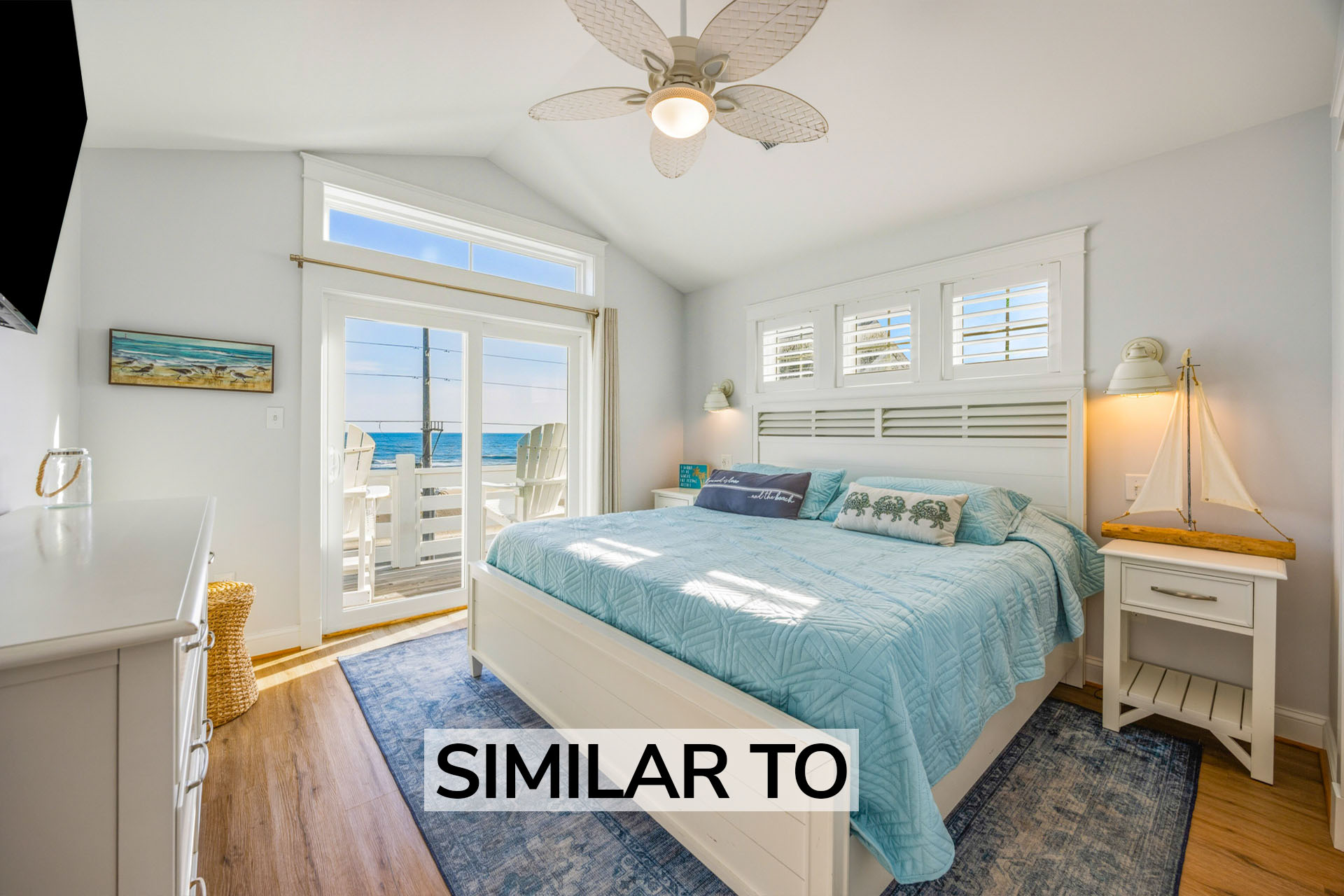 Surf Or Sound Realty 1261 Everything's Peachy Bedroom Similar To 1