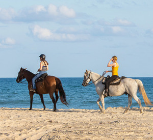 Beachside horseback riding