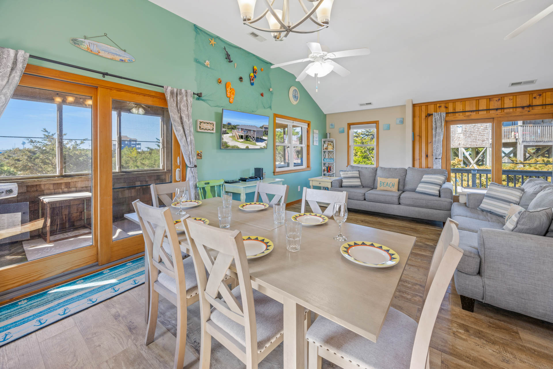 Surf Or Sound Realty 1109 Down By The Dunes Dining Area 2