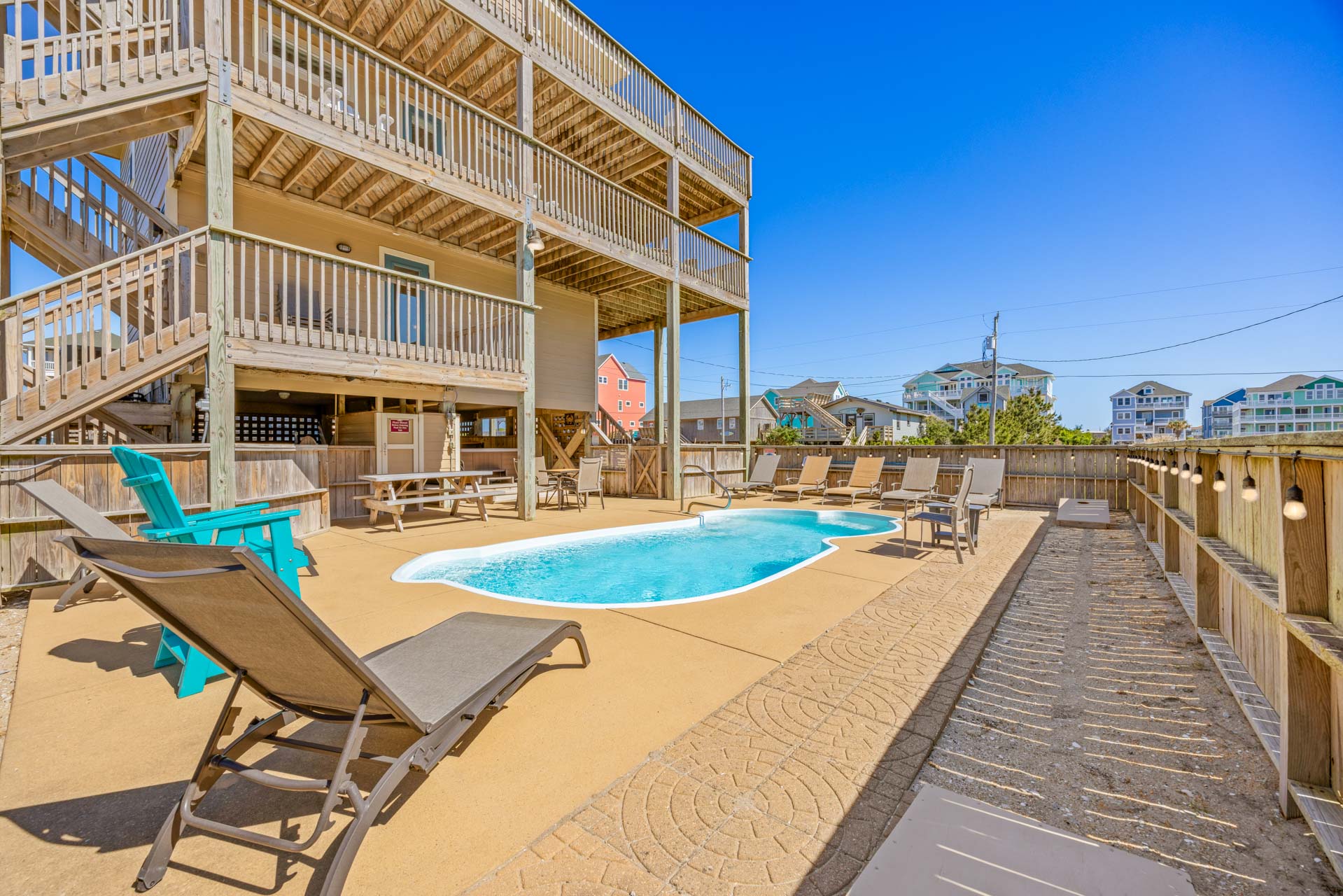 Surf Or Sound Realty 1223 Sunsets In Rodanthe Pool Area 4