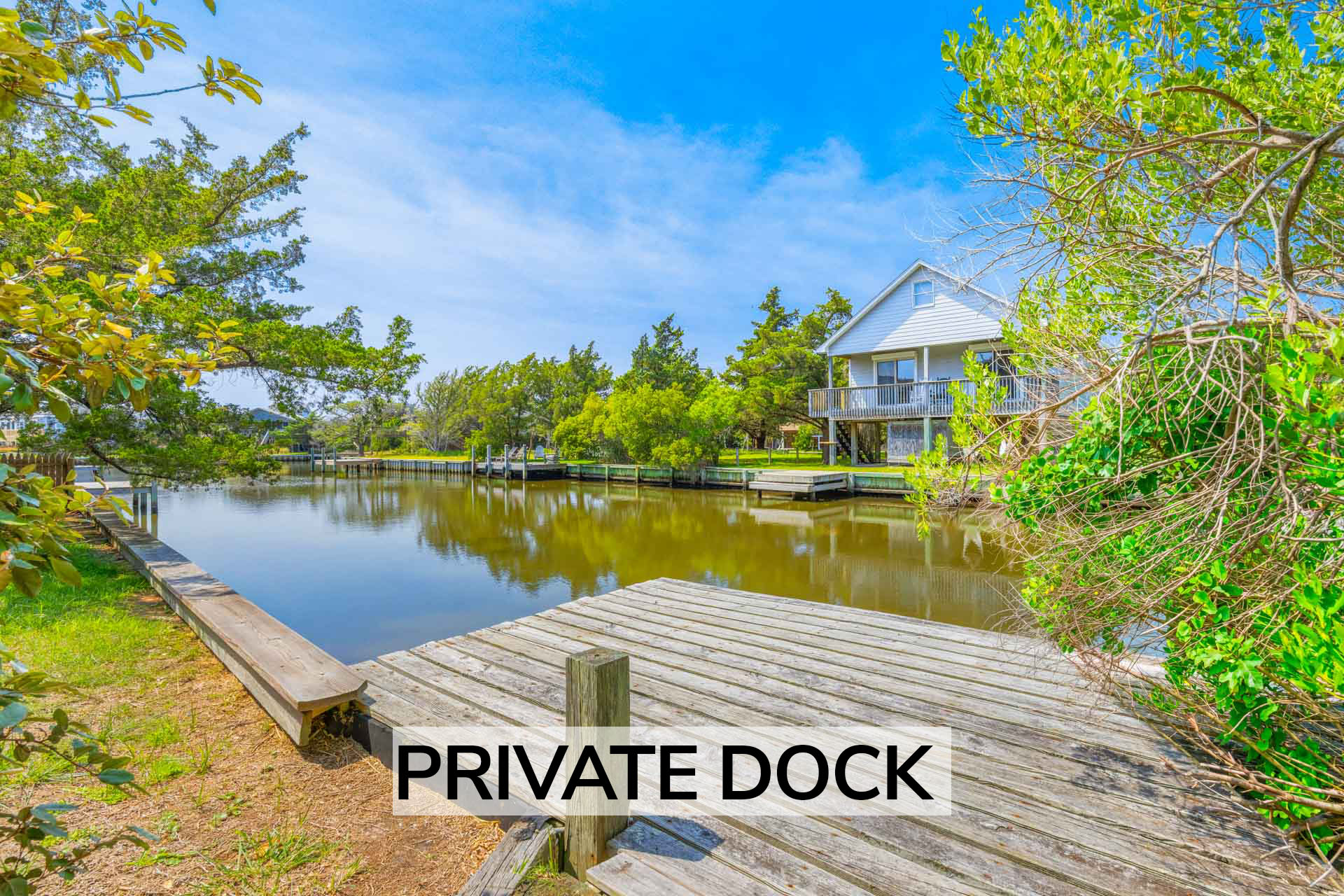 Surf Or Sound Realty 824 Sun Kist Private Dock Label