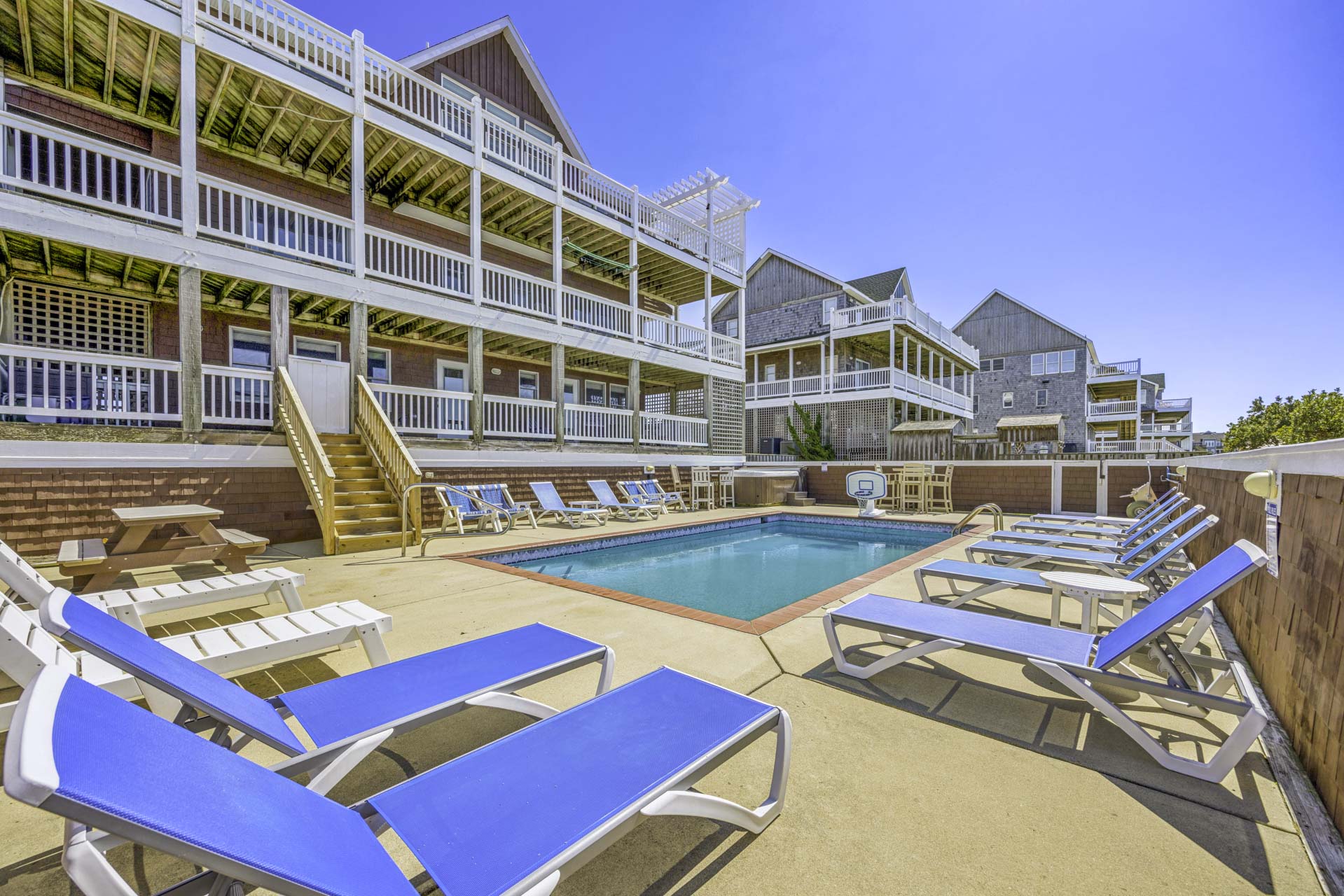 Surf Or Sound Realty 339 Salvo Sunsets Pool Area 1