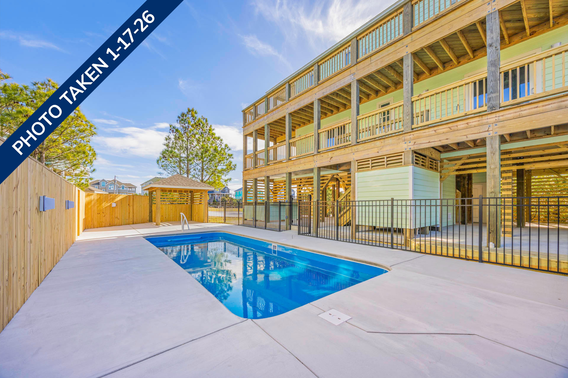 Surf Or Sound Realty 1240 Coastal Breeze Pool Area 2 Date