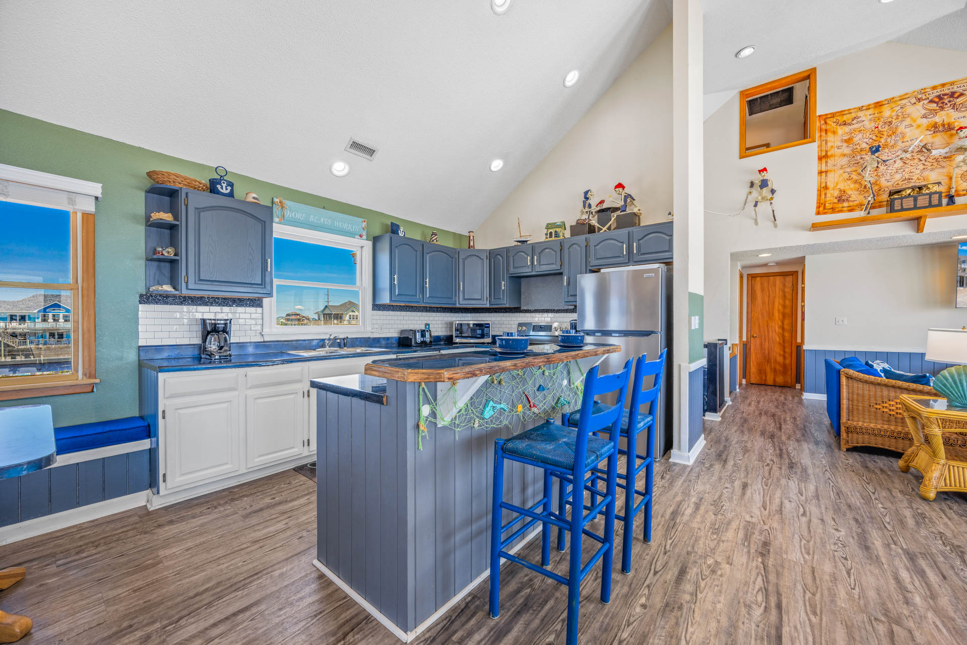 Surf Or Sound Realty 1111 Beachfront Pirates Kitchen 1
