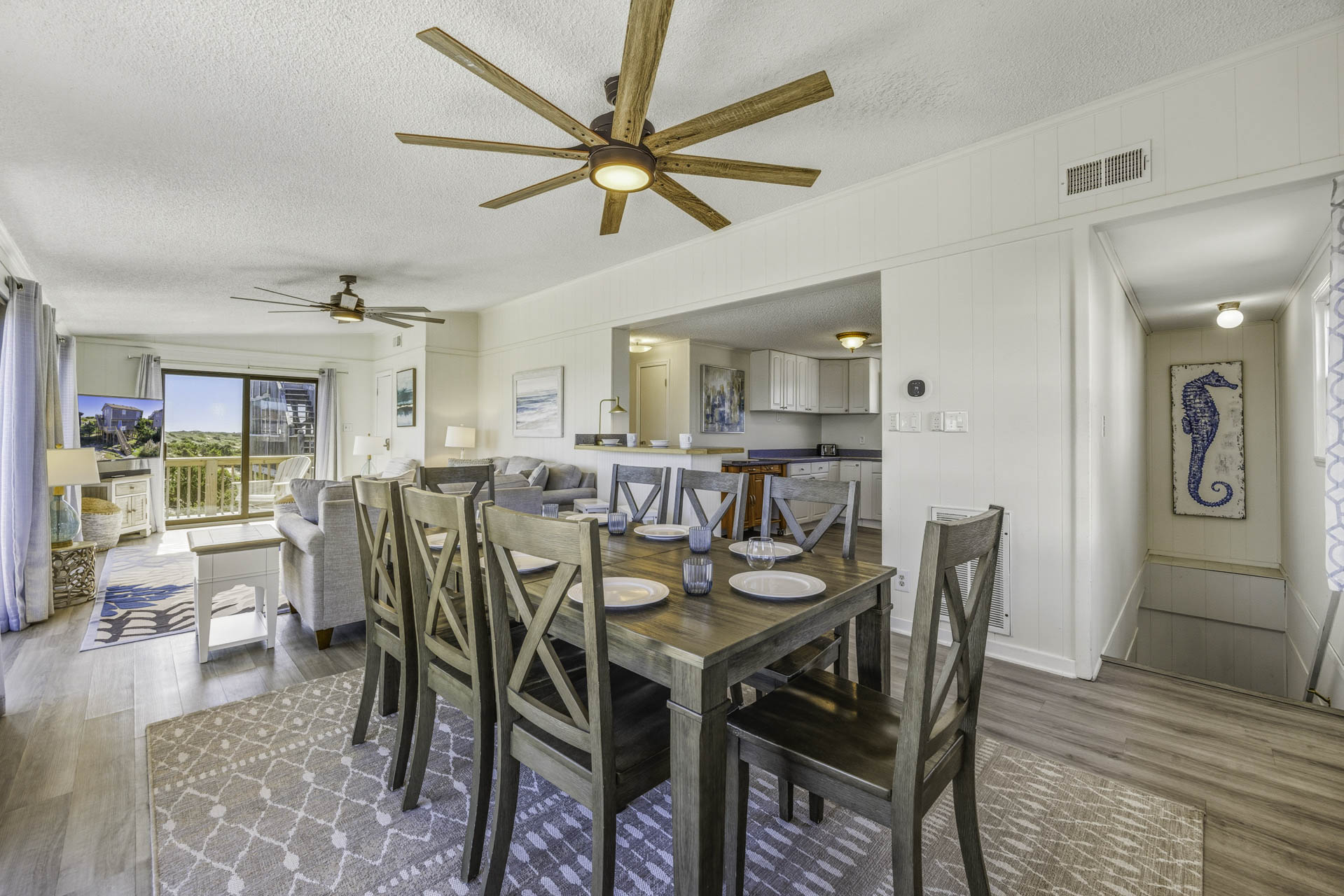 Surf Or Sound Realty 1229 Kinnakeet Dunes Dining Area 3