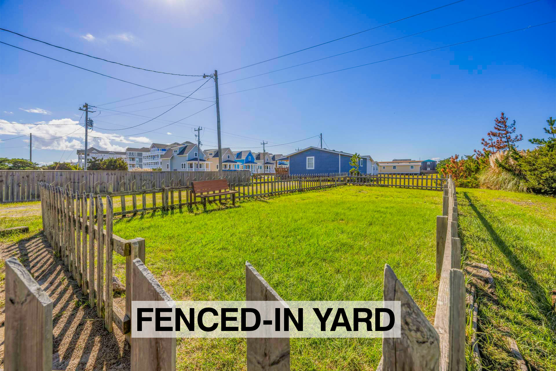 Surf Or Sound Realty 1230 Hideaway East Fenced In Yard Label