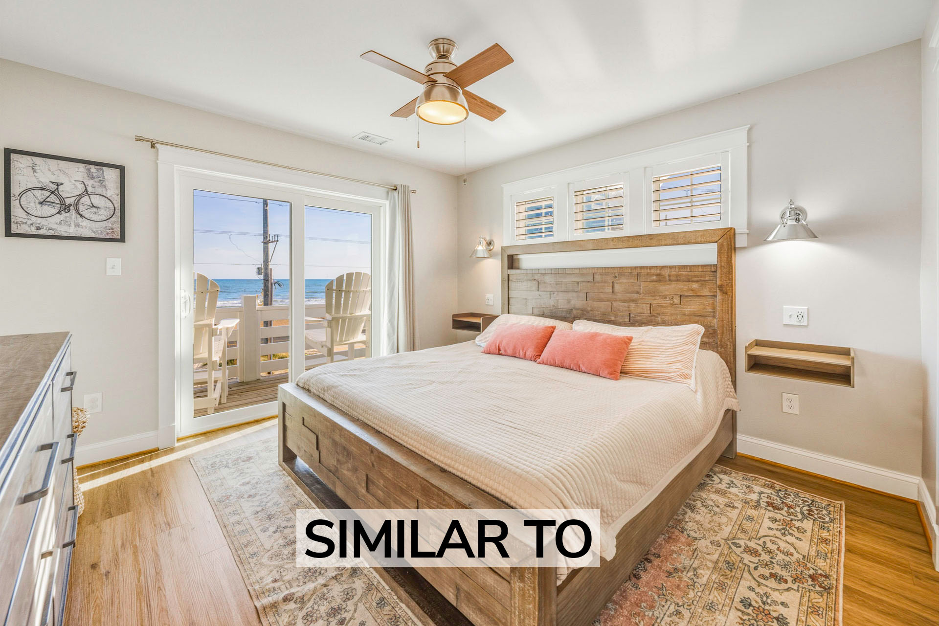 Surf Or Sound Realty 1261 Everything's Peachy Bedroom Similar To 5