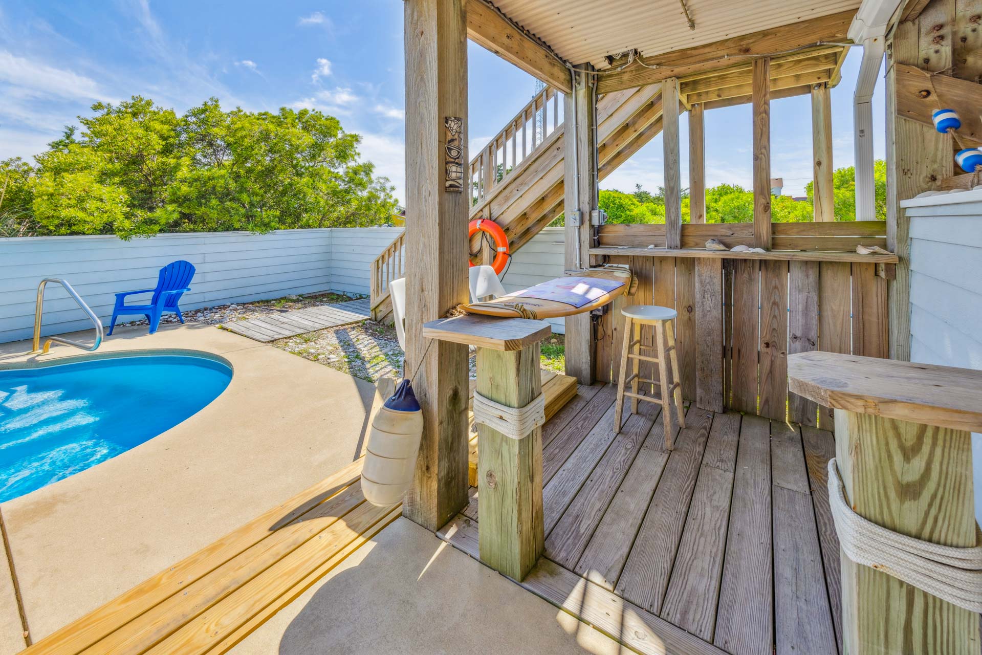 Surf Or Sound Realty 541 Alex's Hideaway Pool Area 1