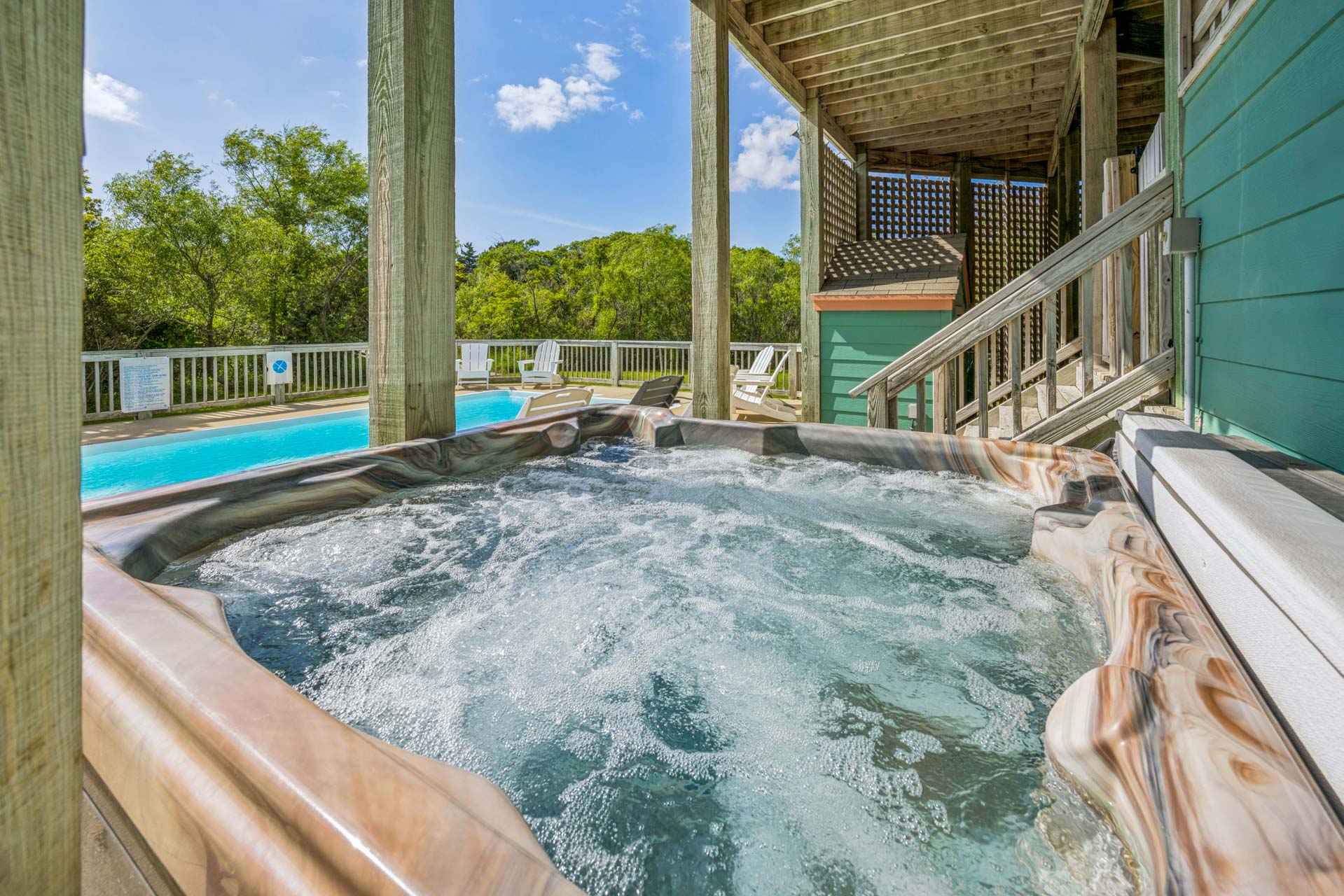 Surf Or Sound Realty 1032 Sparrow's Treehouse Hot Tub 2