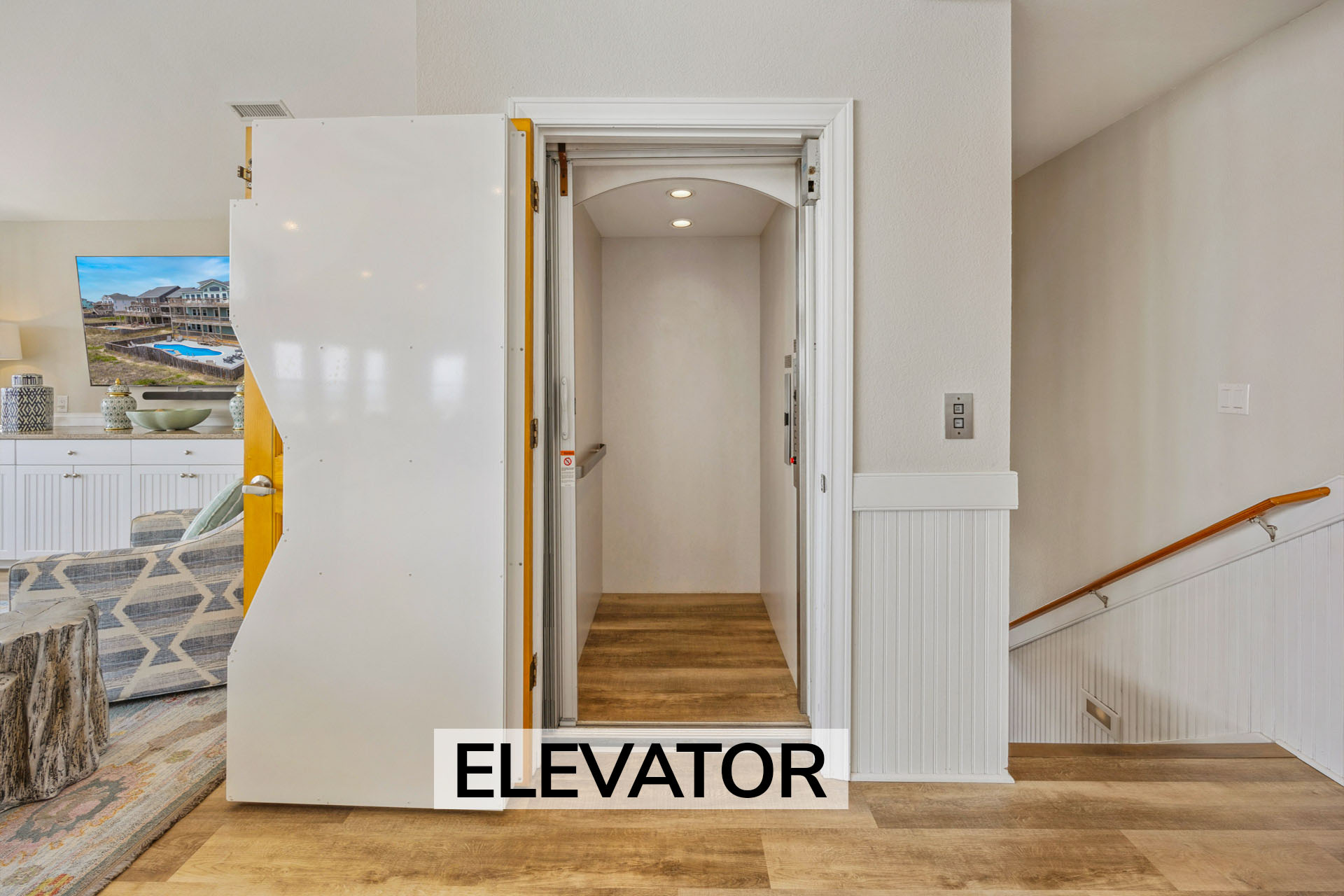Surf Or Sound Realty 1065 Shorehouse Elevator Label