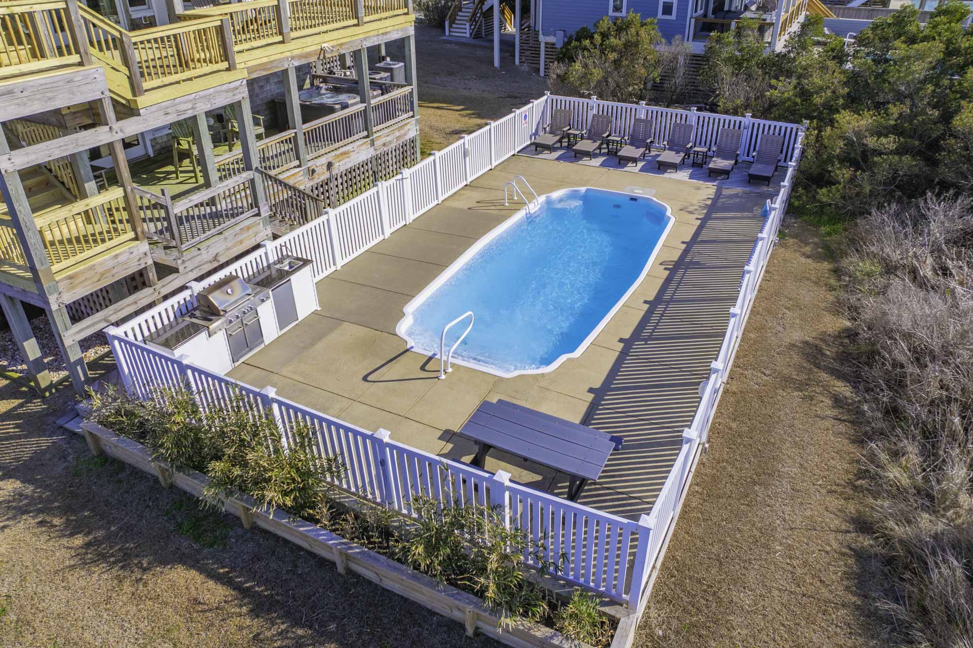 Surf Or Sound Realty 481 Sweet Tranquility Pool Area 4