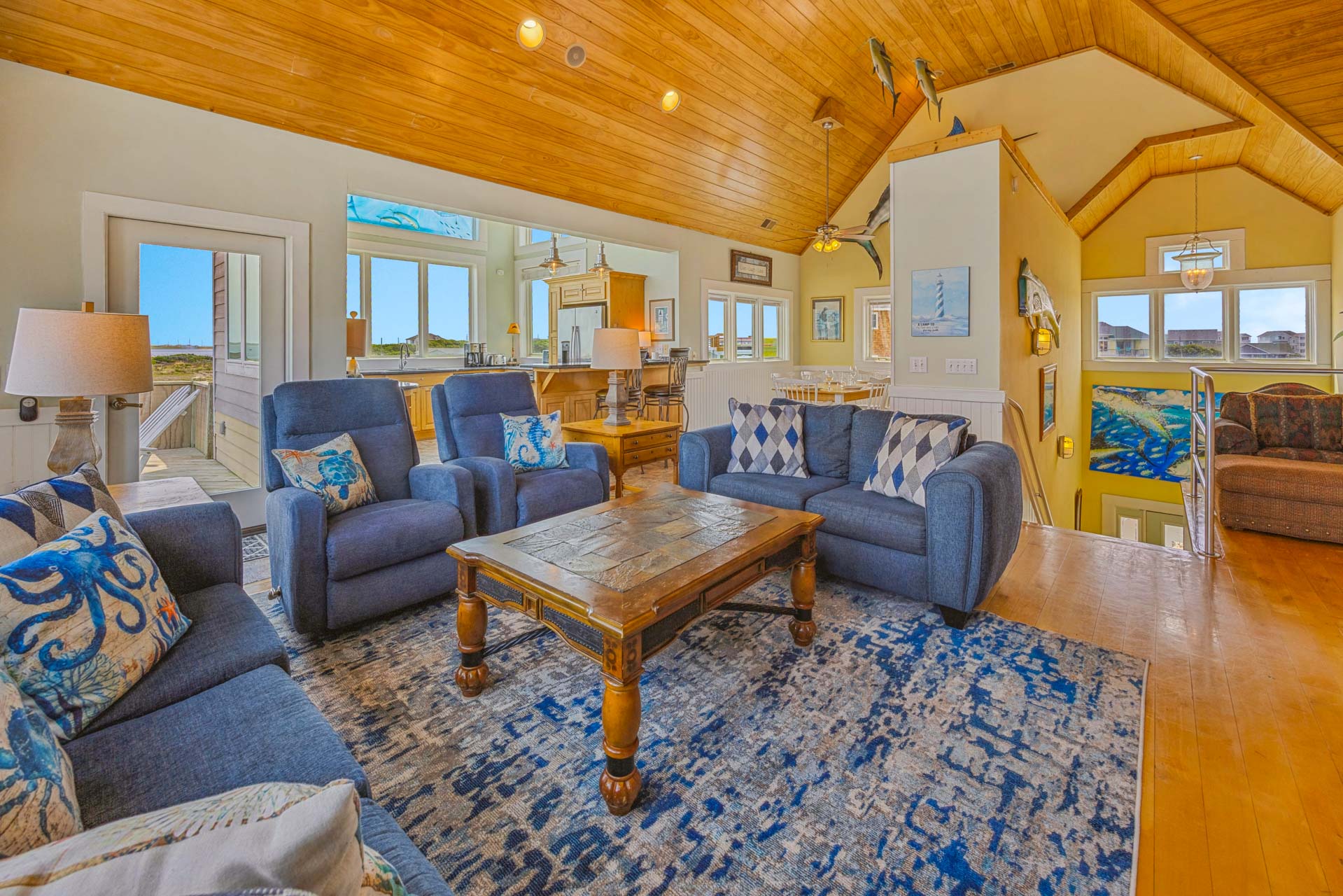 Surf Or Sound Realty 796 Sail On Great Room 2