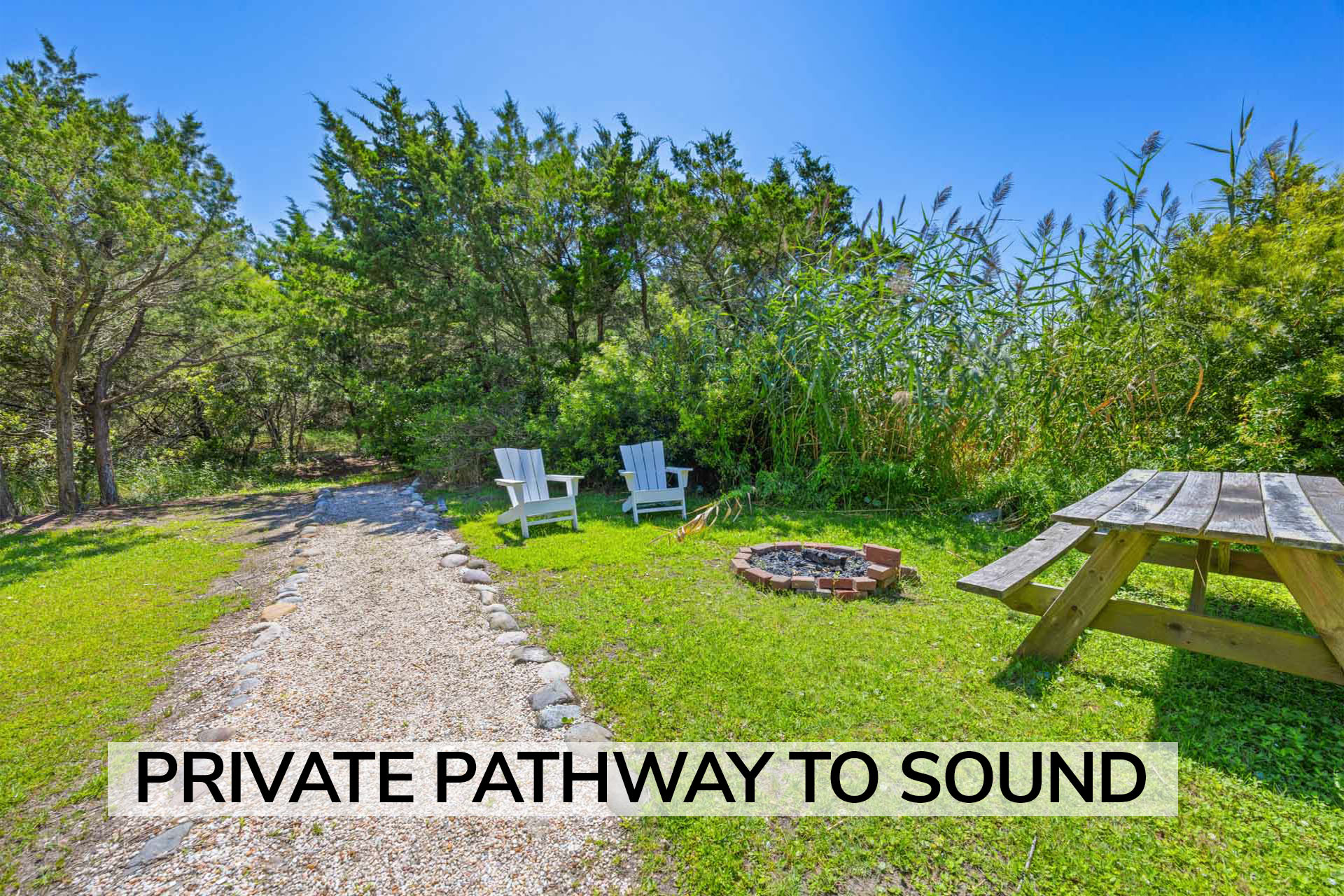 Surf Or Sound Realty 566 La Familia Back Yard Label