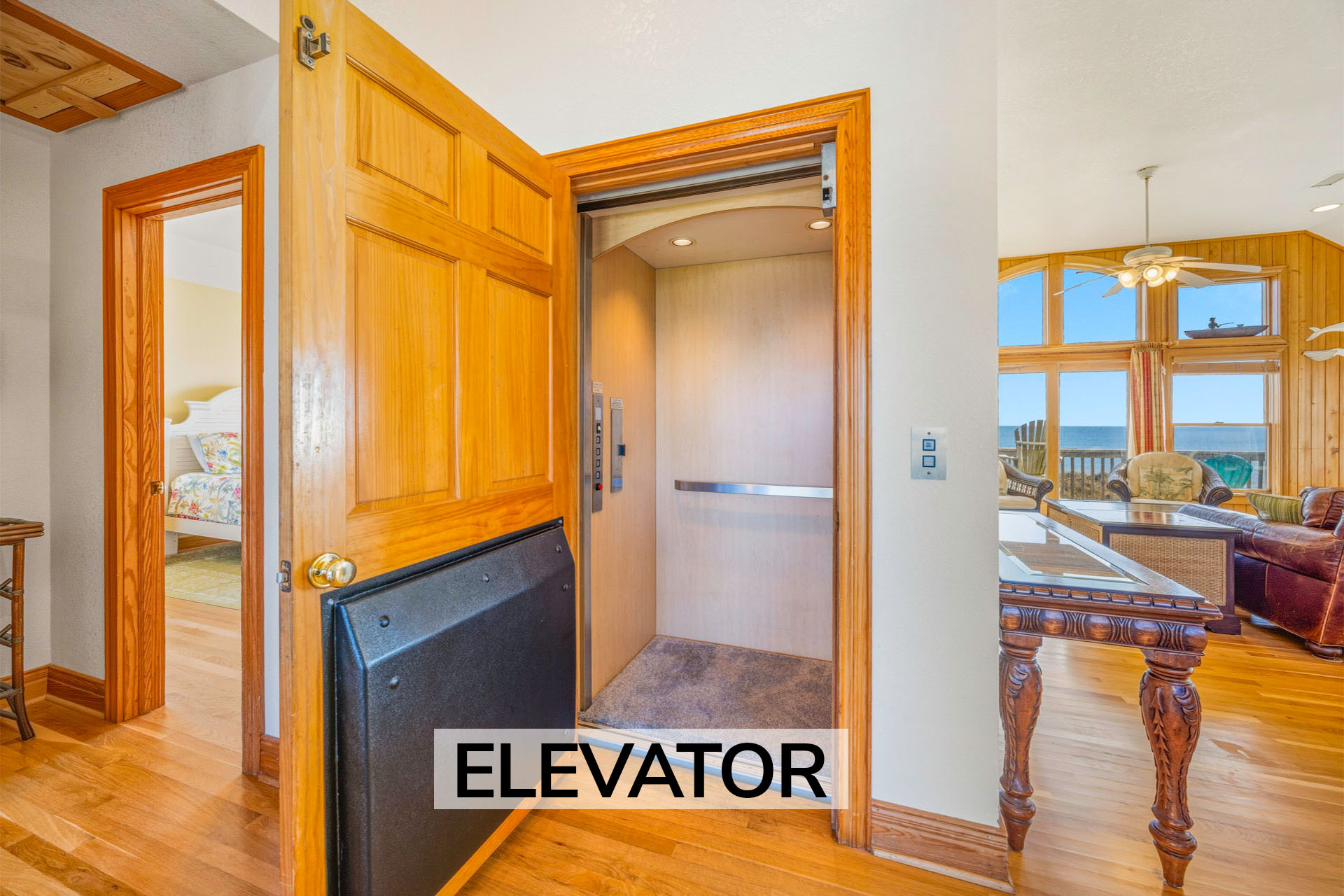 Surf Or Sound Realty 812 Lucille's Board Shack Elevator Label