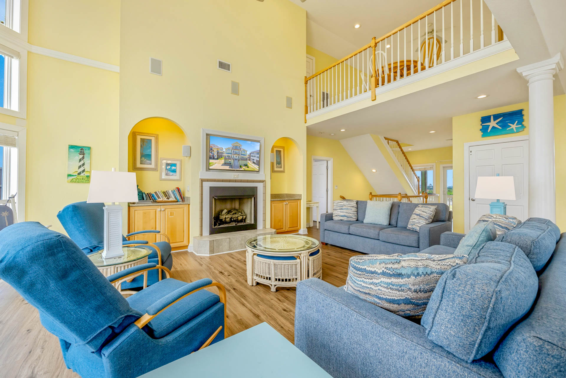 Surf Or Sound Realty 1253 Ocean Rush Great Room 5