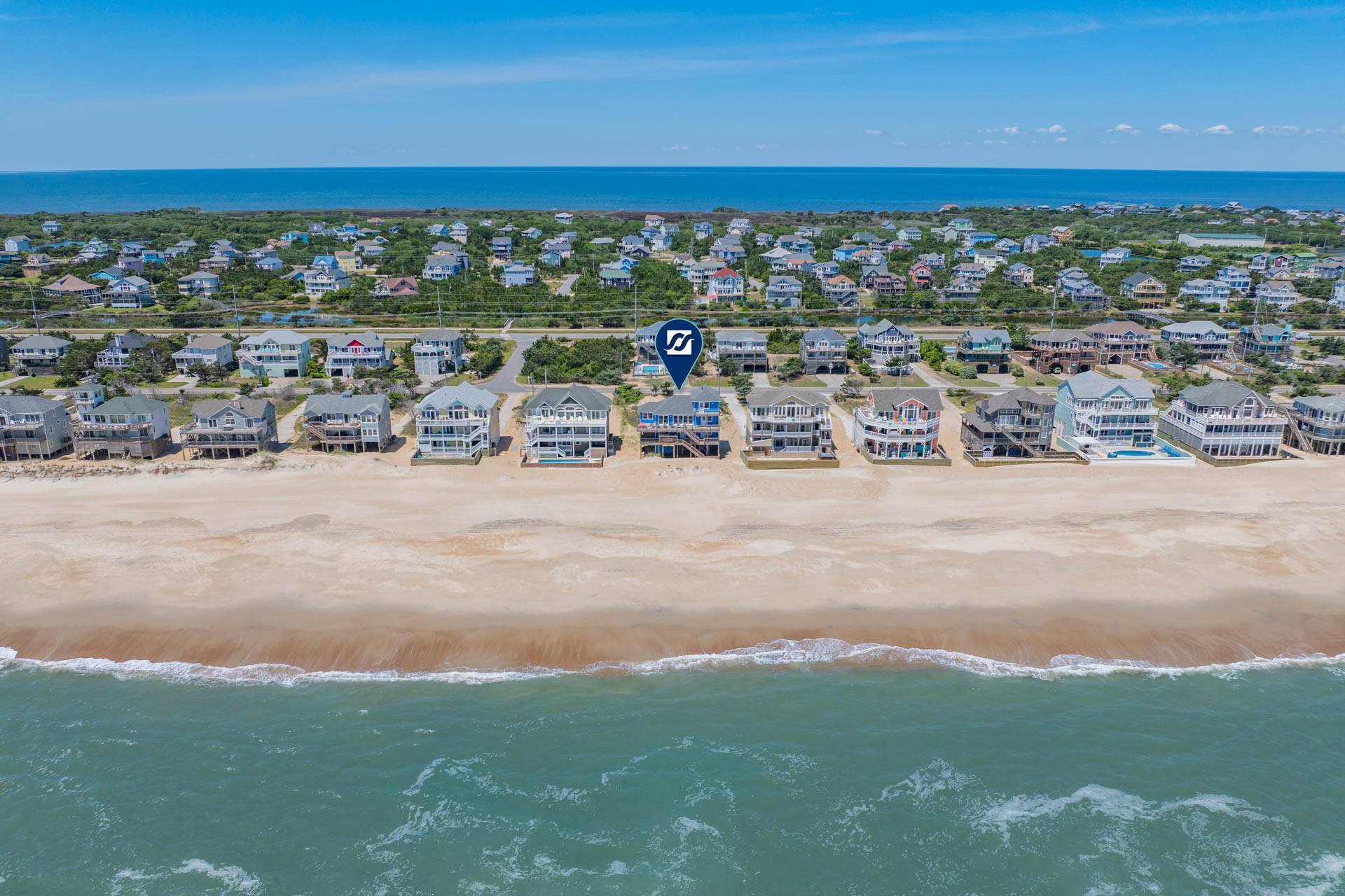 Surf Or Sound Realty 1111 Beachfront Pirates Exterior 3 Pin