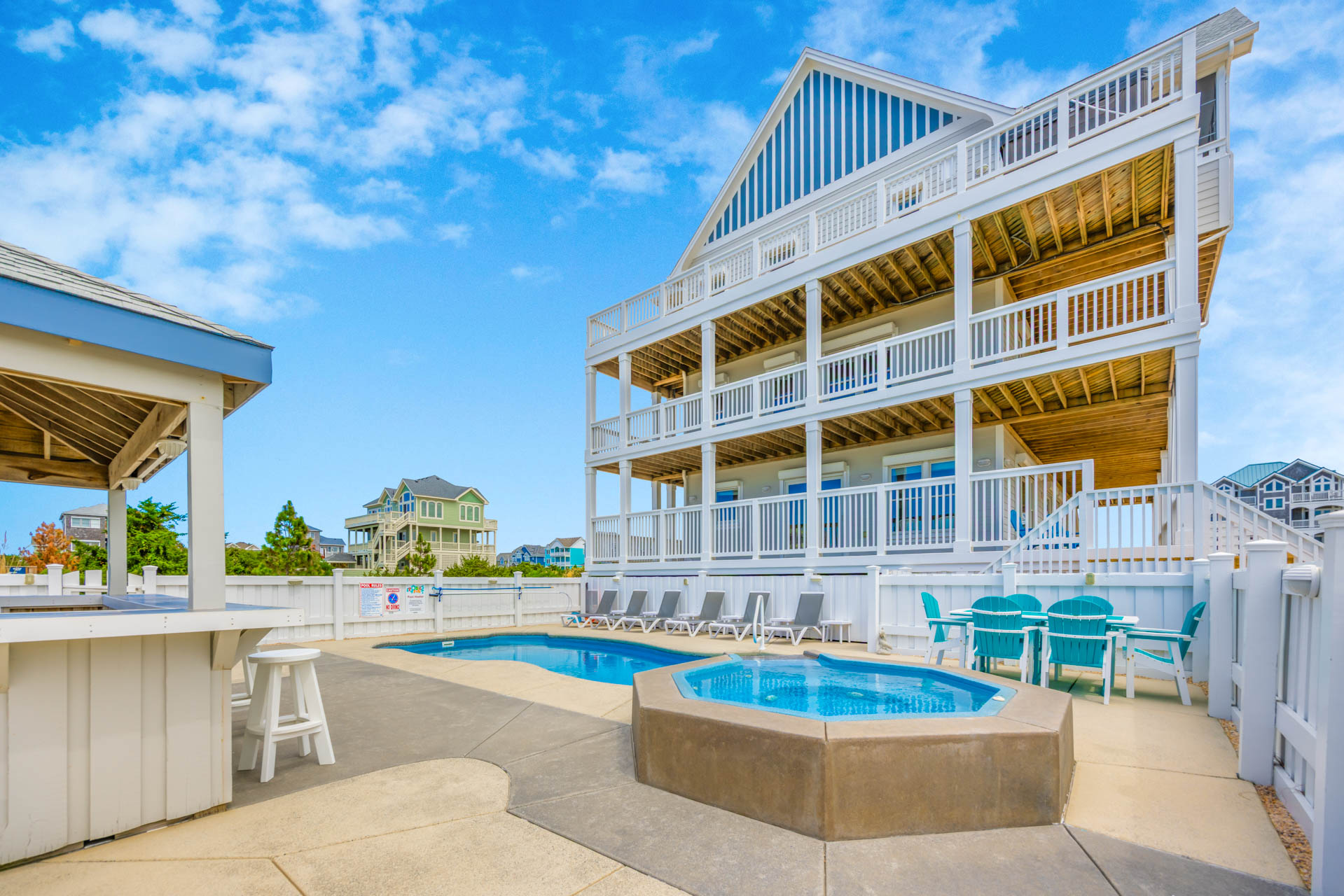 Surf Or Sound Realty 840 Lucky Oyster Pool Area 2