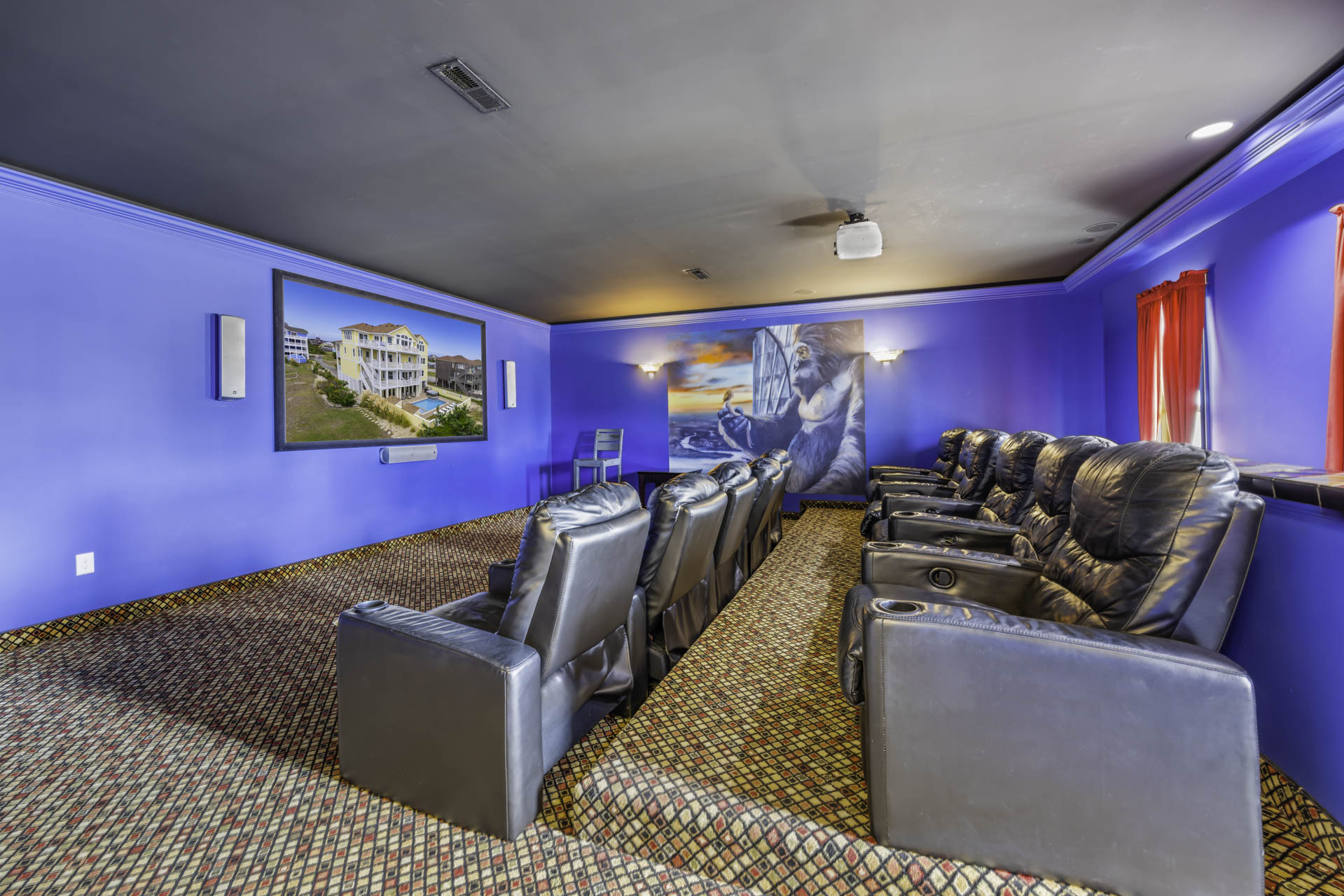 Surf Or Sound Realty 683 Rising Sun Theater Room
