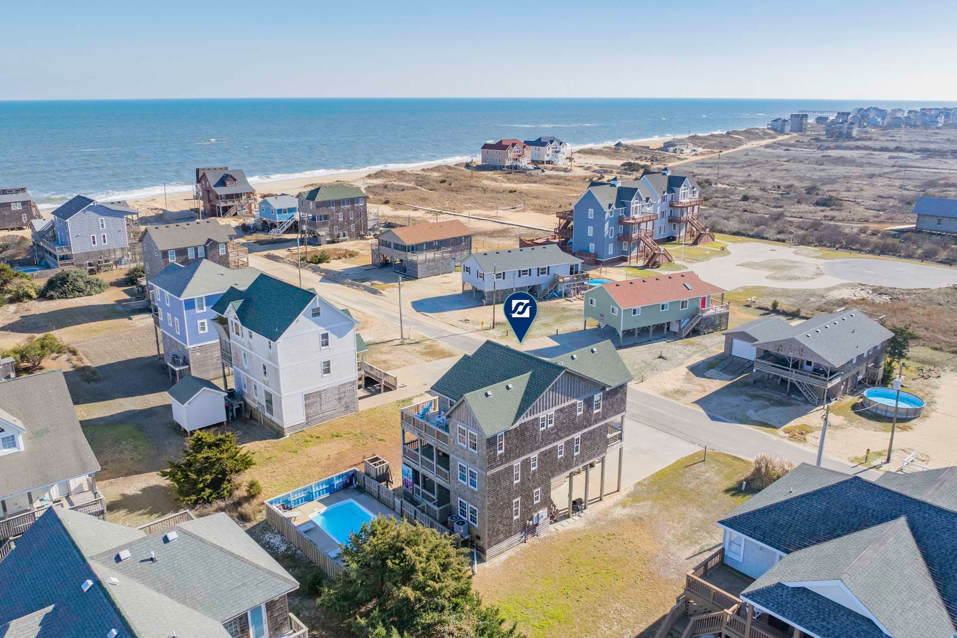 Surf Or Sound Realty 902 Triple Fins Exterior 8 Pin