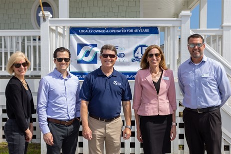 From left to right: Xris Wilson, VP of Property Management, Morgan Veyna, VP of Operations, Dale Petty, Owner, Wendy Hoekwater, VP of Marketing and Reservations, Danny Register, VP of Business Development (Not pictured: Myers Barnes, VP of Real Estate Sales)