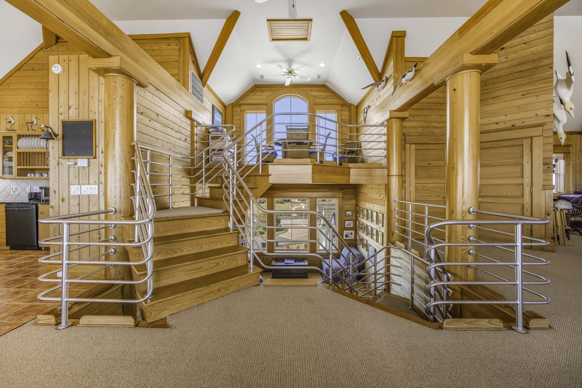 Surf Or Sound Realty 603 Seven Cousins Cottage Stairway
