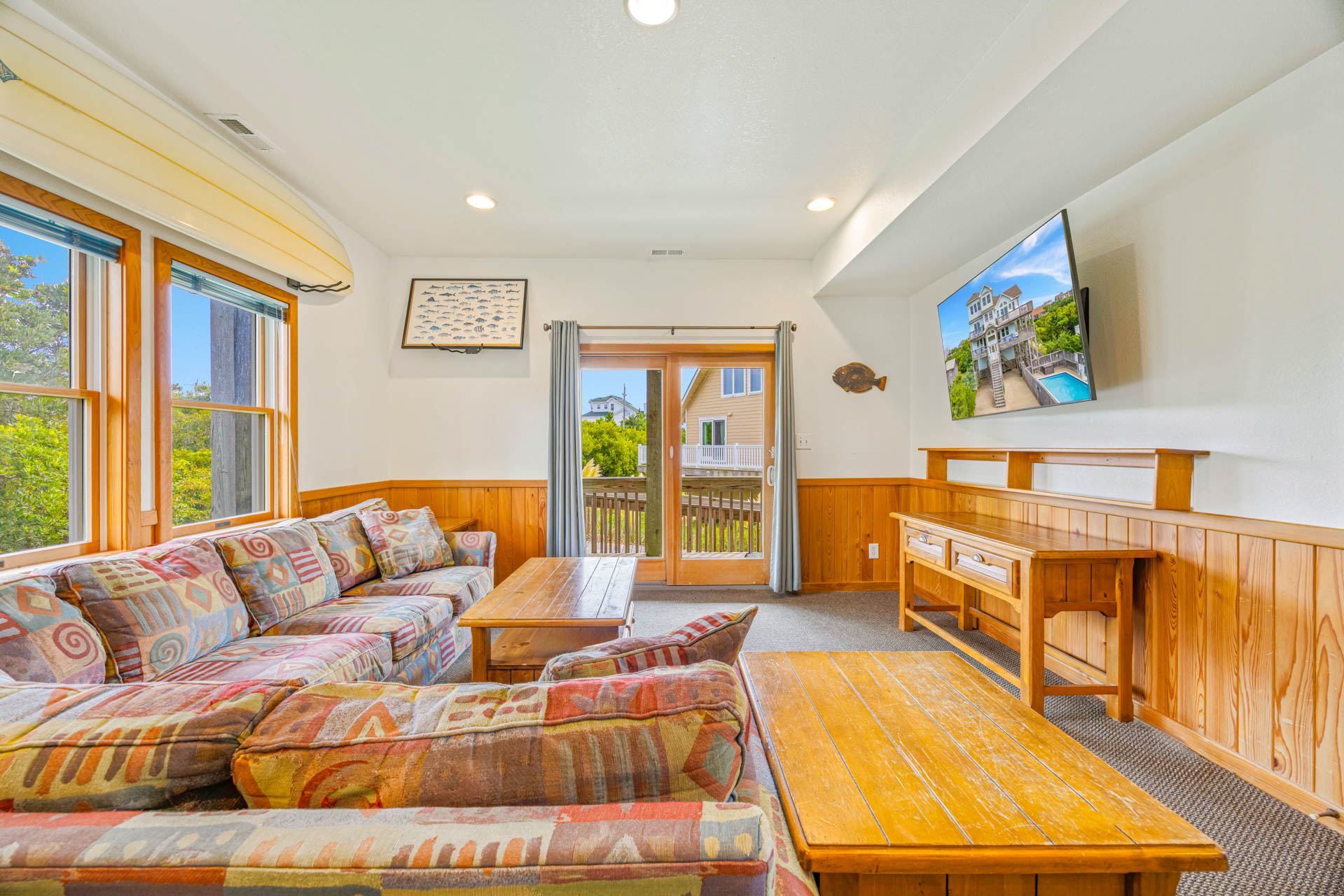 Surf Or Sound Realty 1260 Bangarang Beach House Media Room 2
