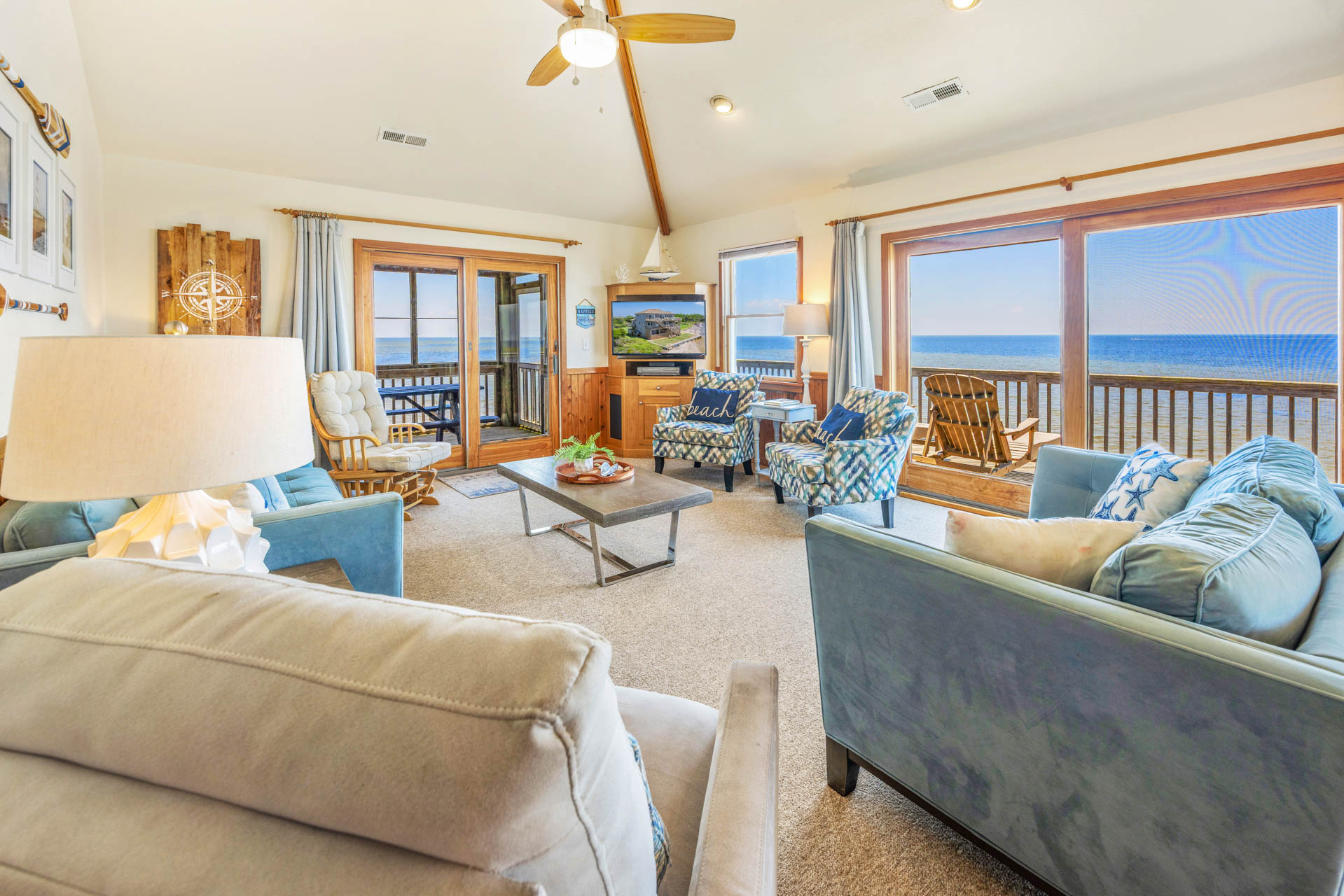 Surf Or Sound Realty 165 Aeolus Great Room 1