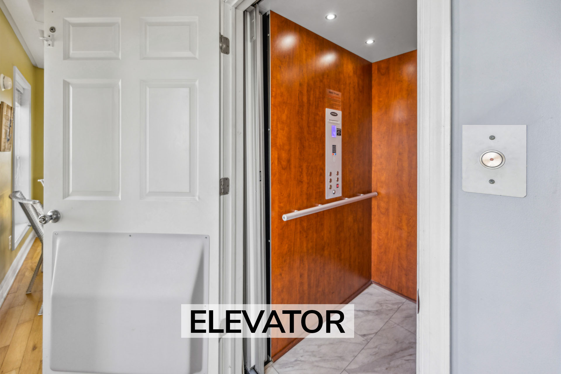 Surf Or Sound Realty 541 Alex's Hideaway Elevator Label