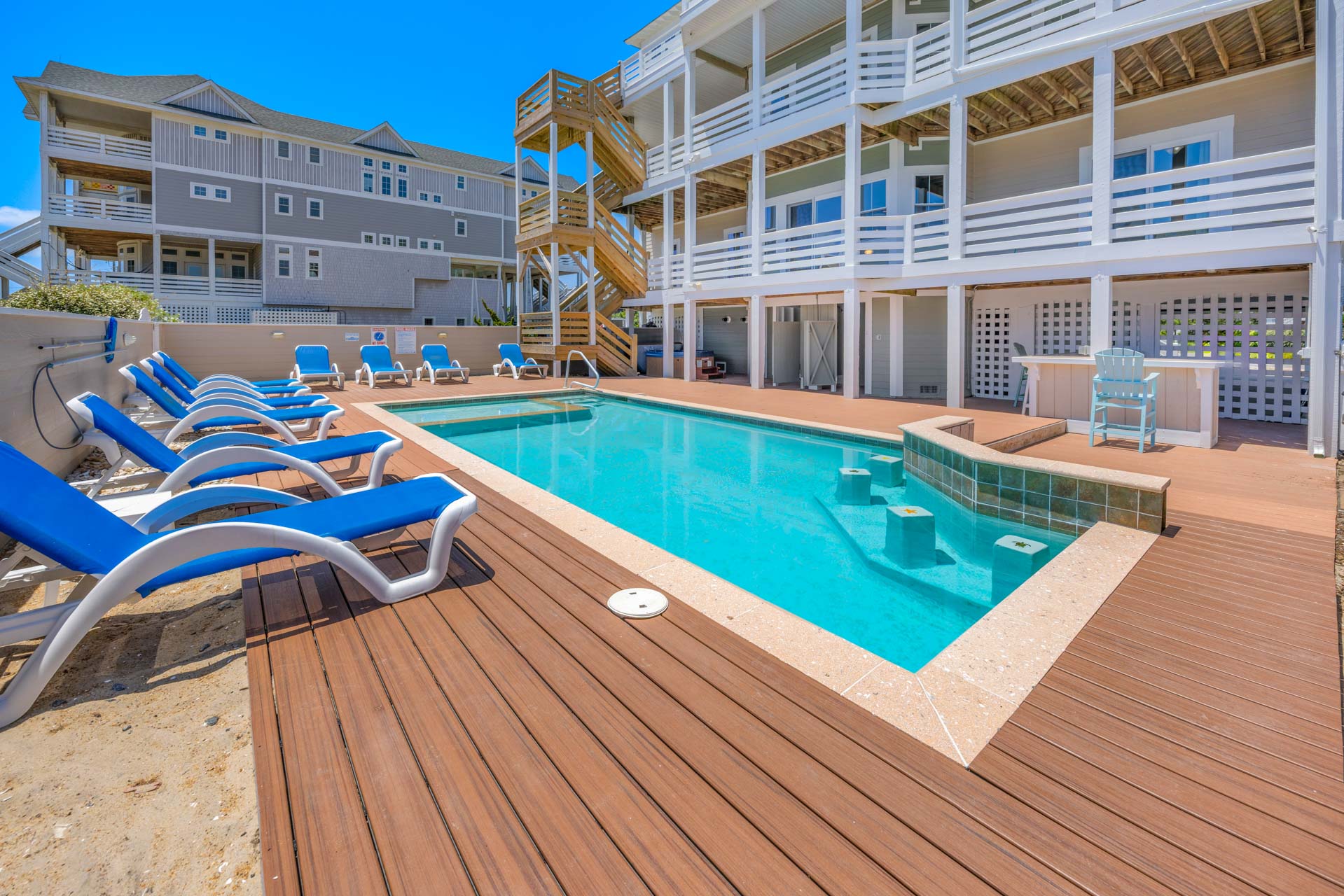Surf Or Sound Realty 685 Shooting Star Pool Area 2