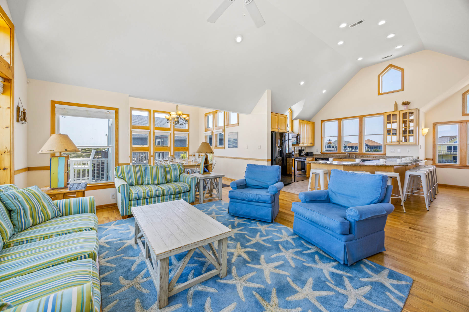 Surf Or Sound Realty 1030 Salty Paws Great Room 2