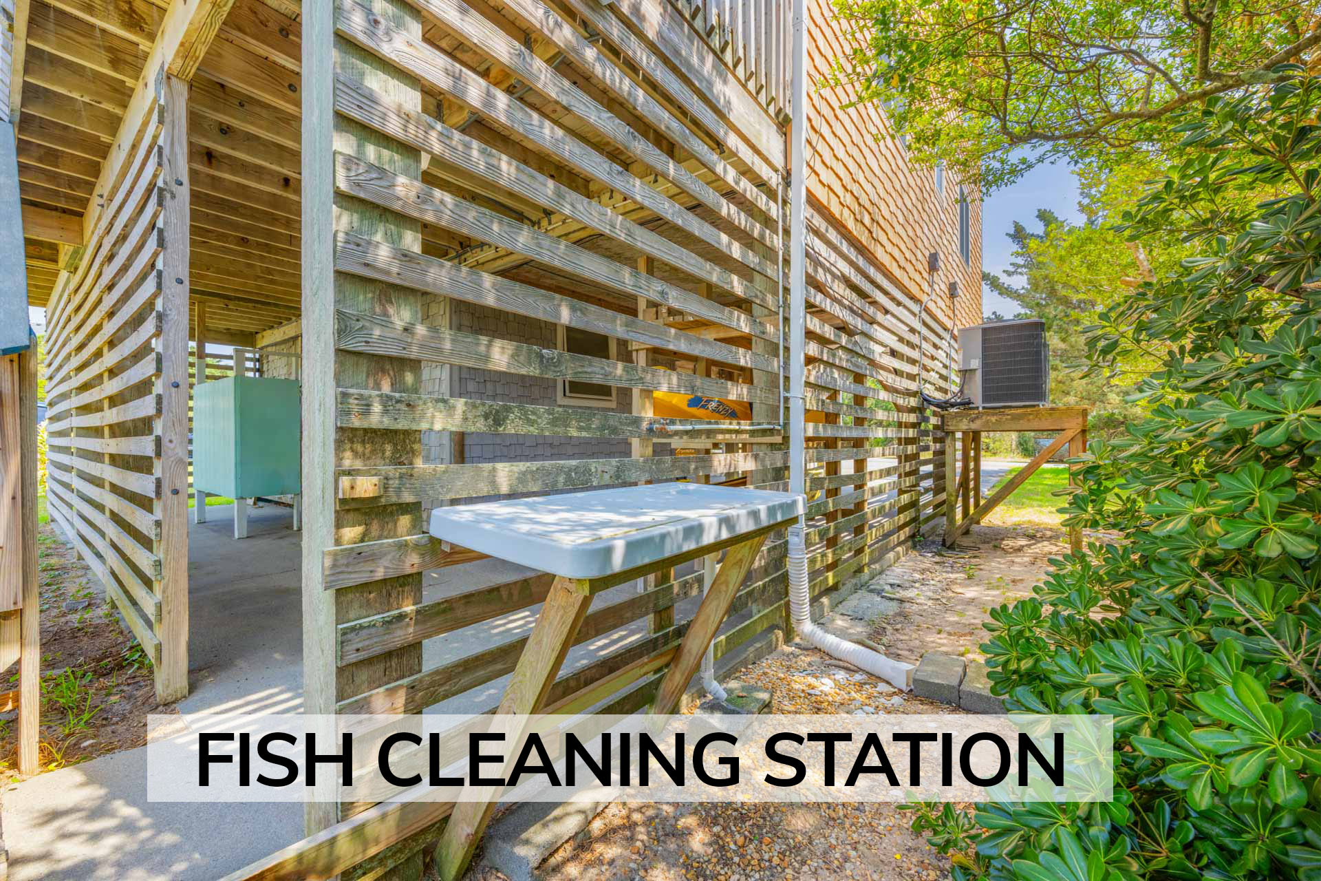 Surf Or Sound Realty 824 Sun Kist Fish Cleaning Station Label