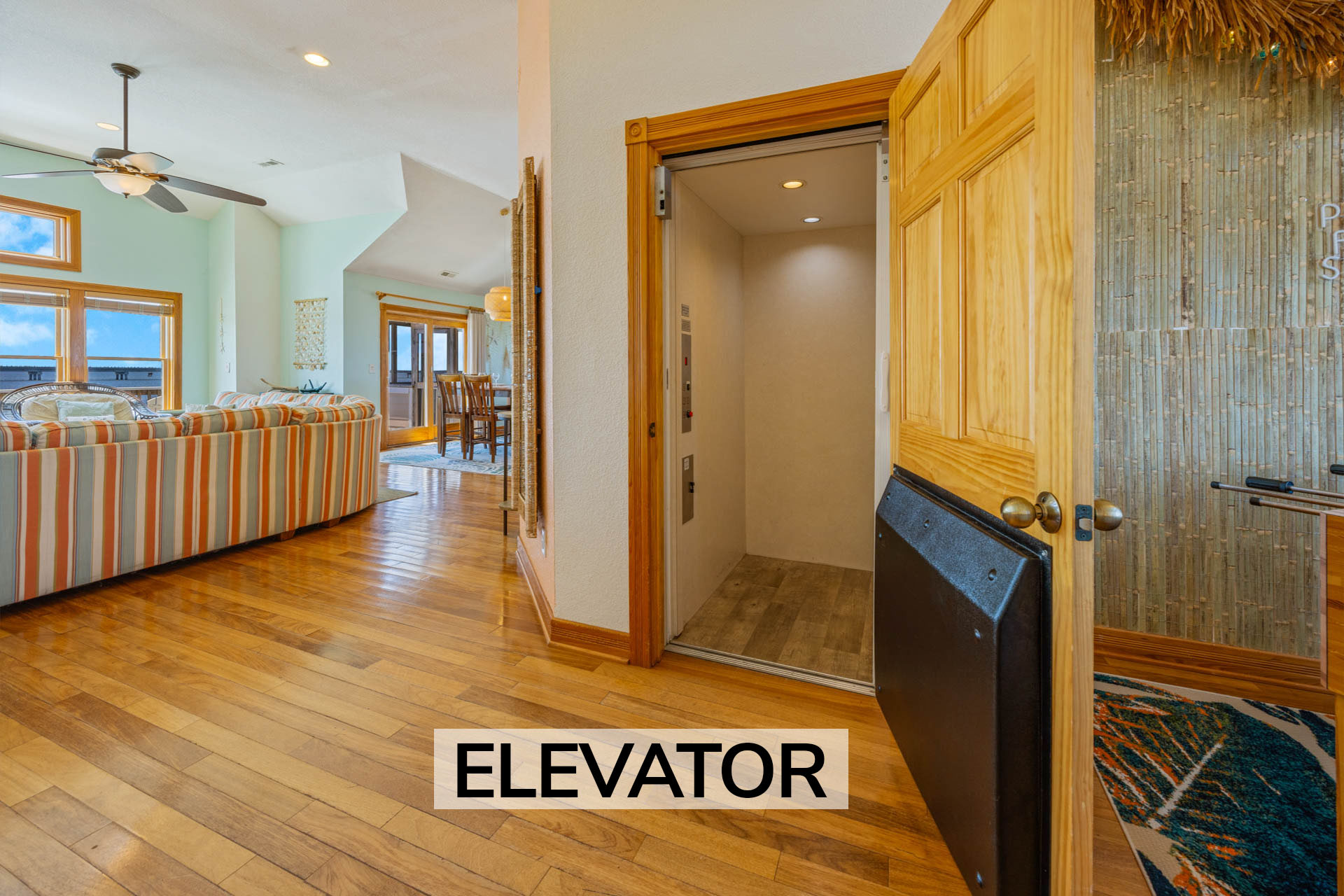 Surf Or Sound Realty 566 La Familia Elevator Label