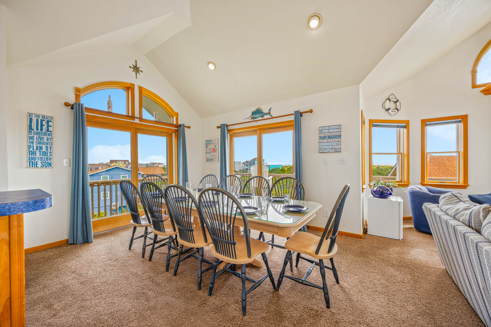 Surf Or Sound Realty 1260 Bangarang Beach House Dining Area 1
