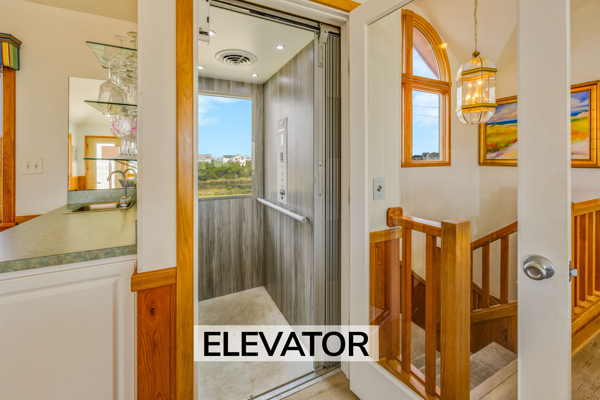Surf Or Sound Realty 1194 Carolina Girl Elevator Label