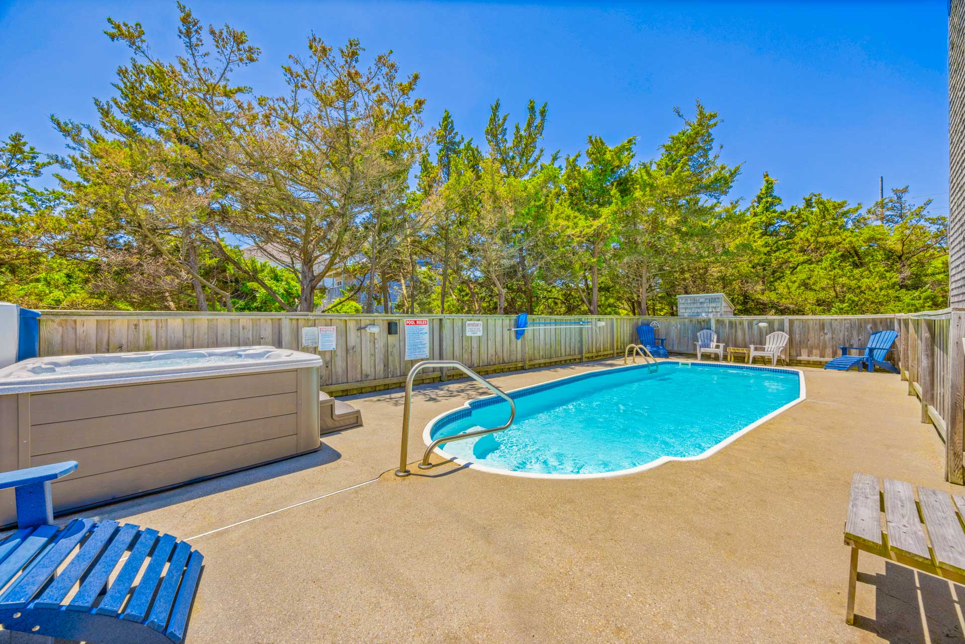 Surf Or Sound Realty 1144 The Sandy House Pool Area 1