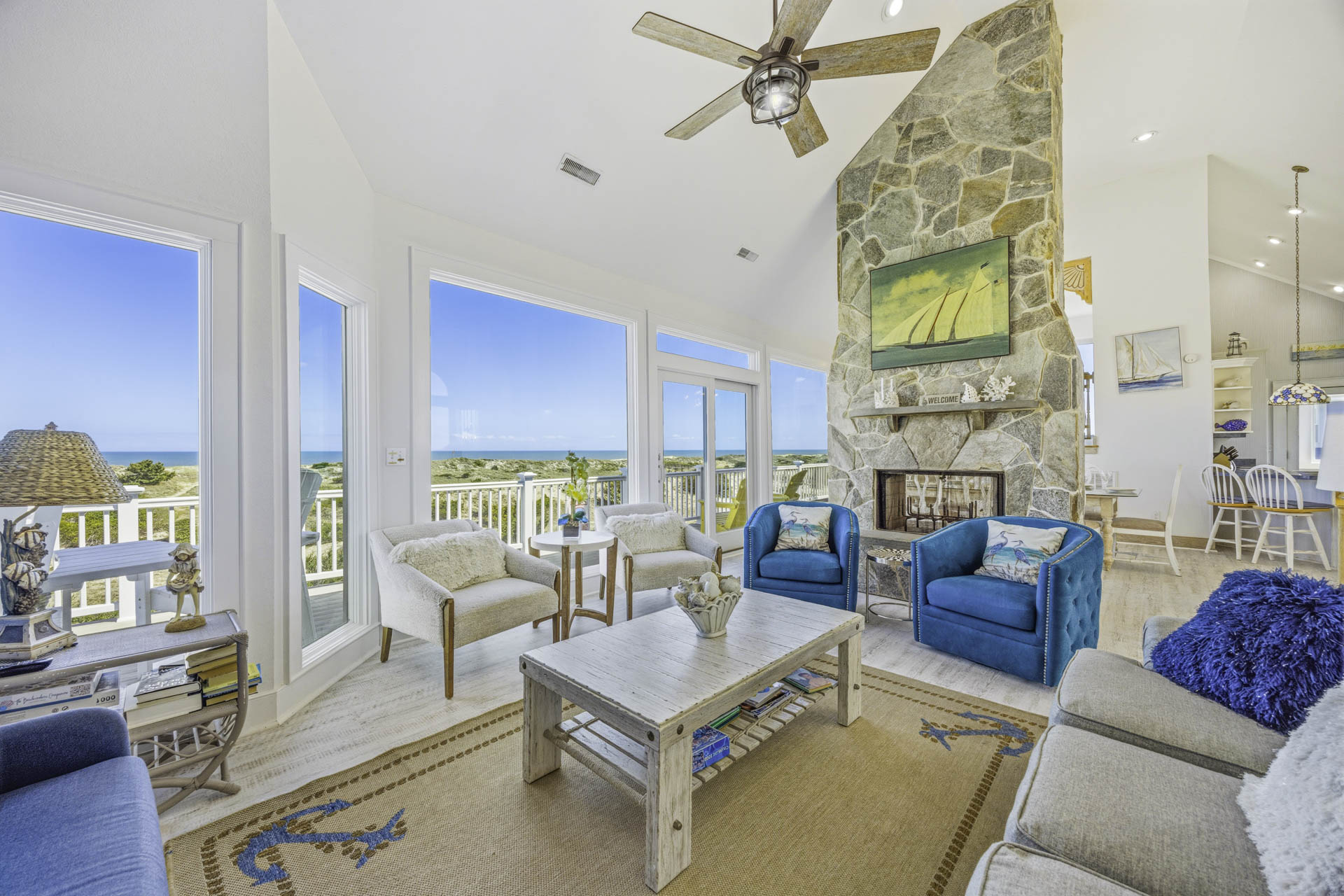 Surf Or Sound Realty 1040 Dolphins Watch Great Room 4