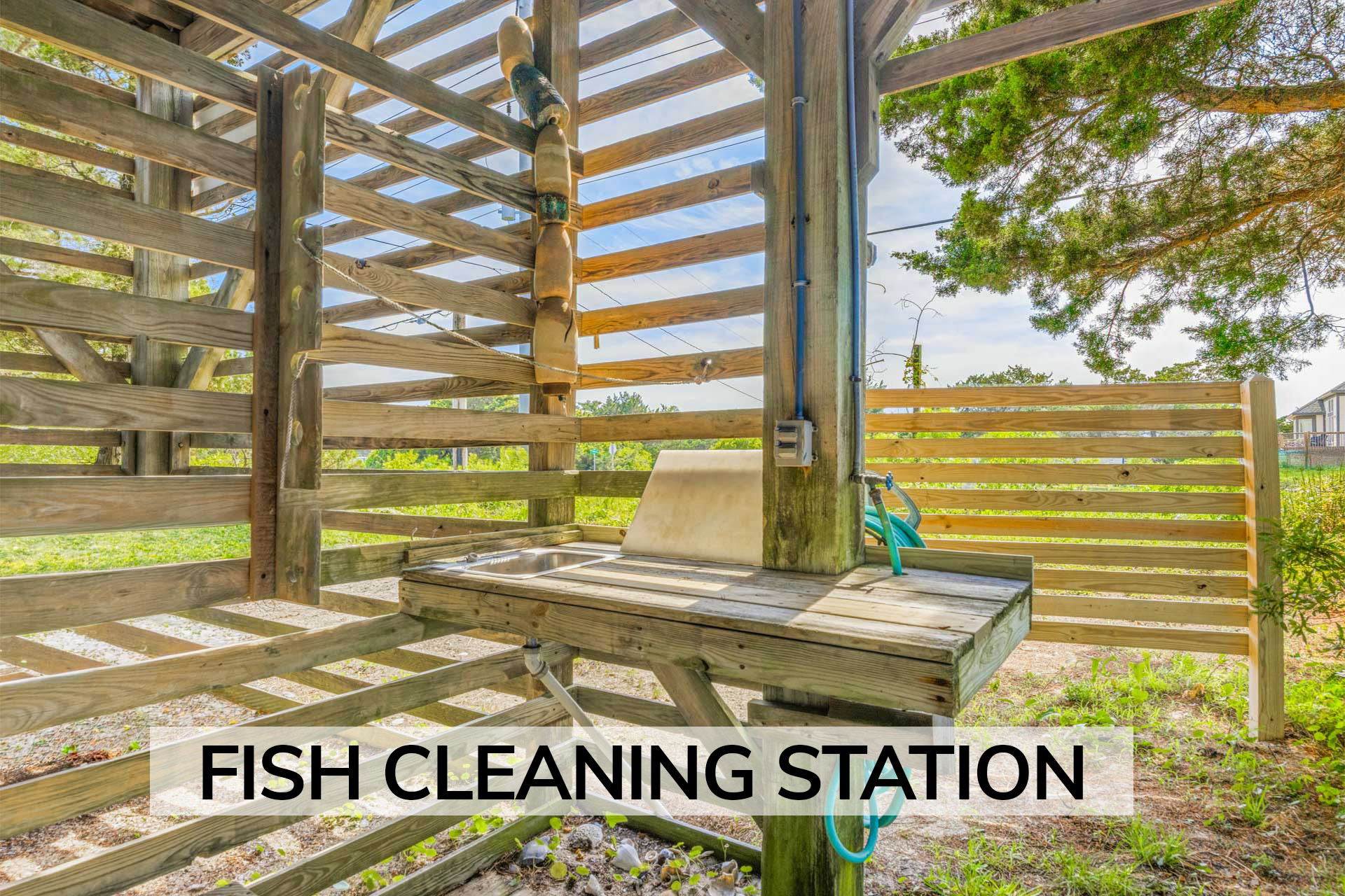 Surf Or Sound Realty 1252 Tern Inn Fish Cleaning Station Label