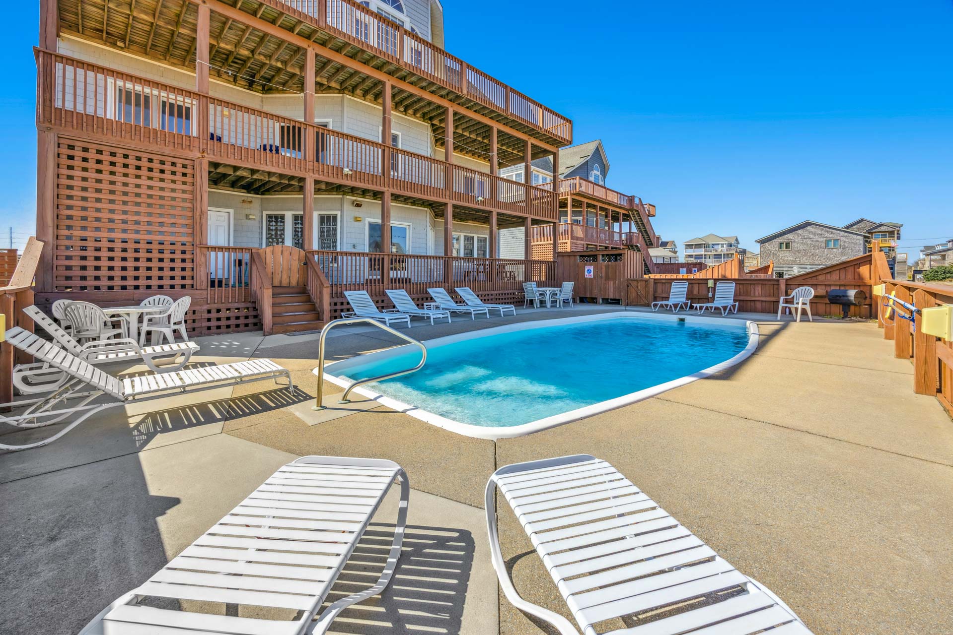 Surf Or Sound Realty 253 Captain Beck's Pool Area 2