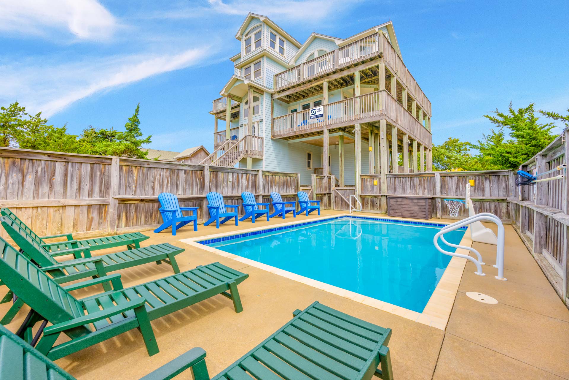 Surf Or Sound Realty 1260 Bangarang Beach House Pool Area 3