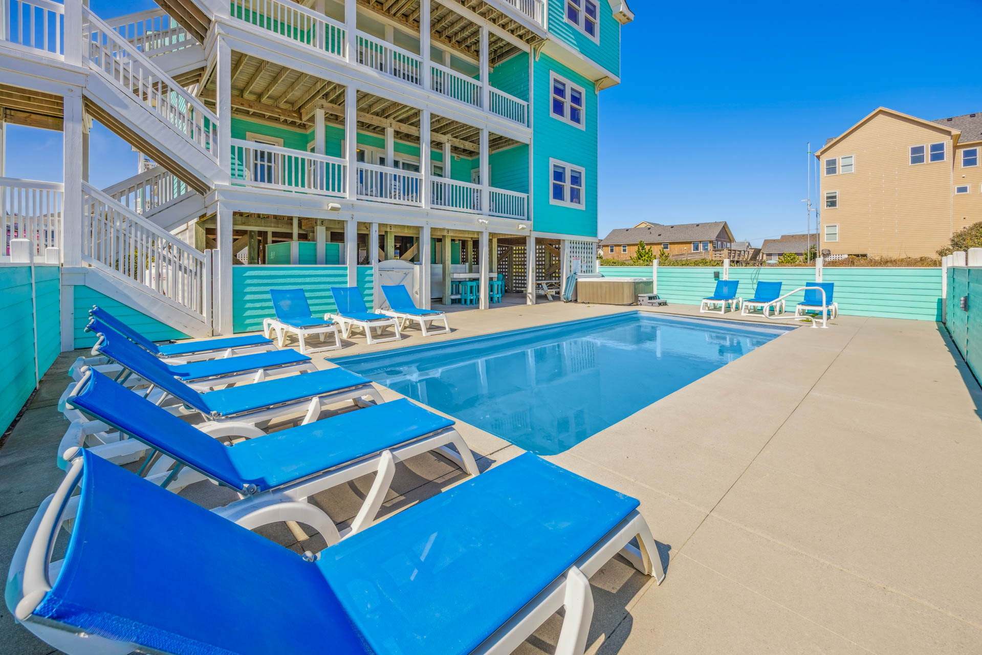 Surf Or Sound Realty 867 Caribbean Paradise Pool Area 2