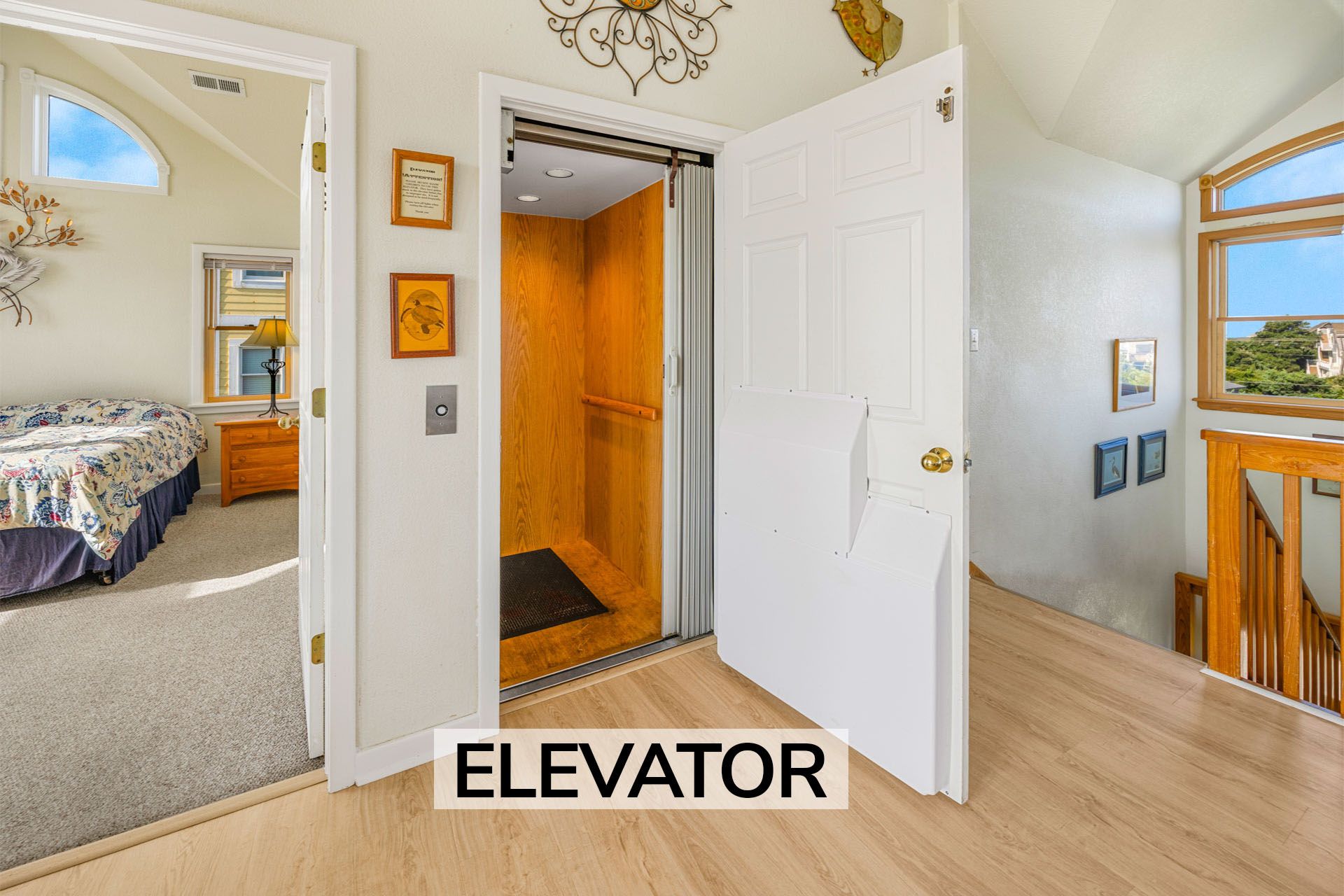 Surf Or Sound Realty 323 A Beach Dream Elevator Label