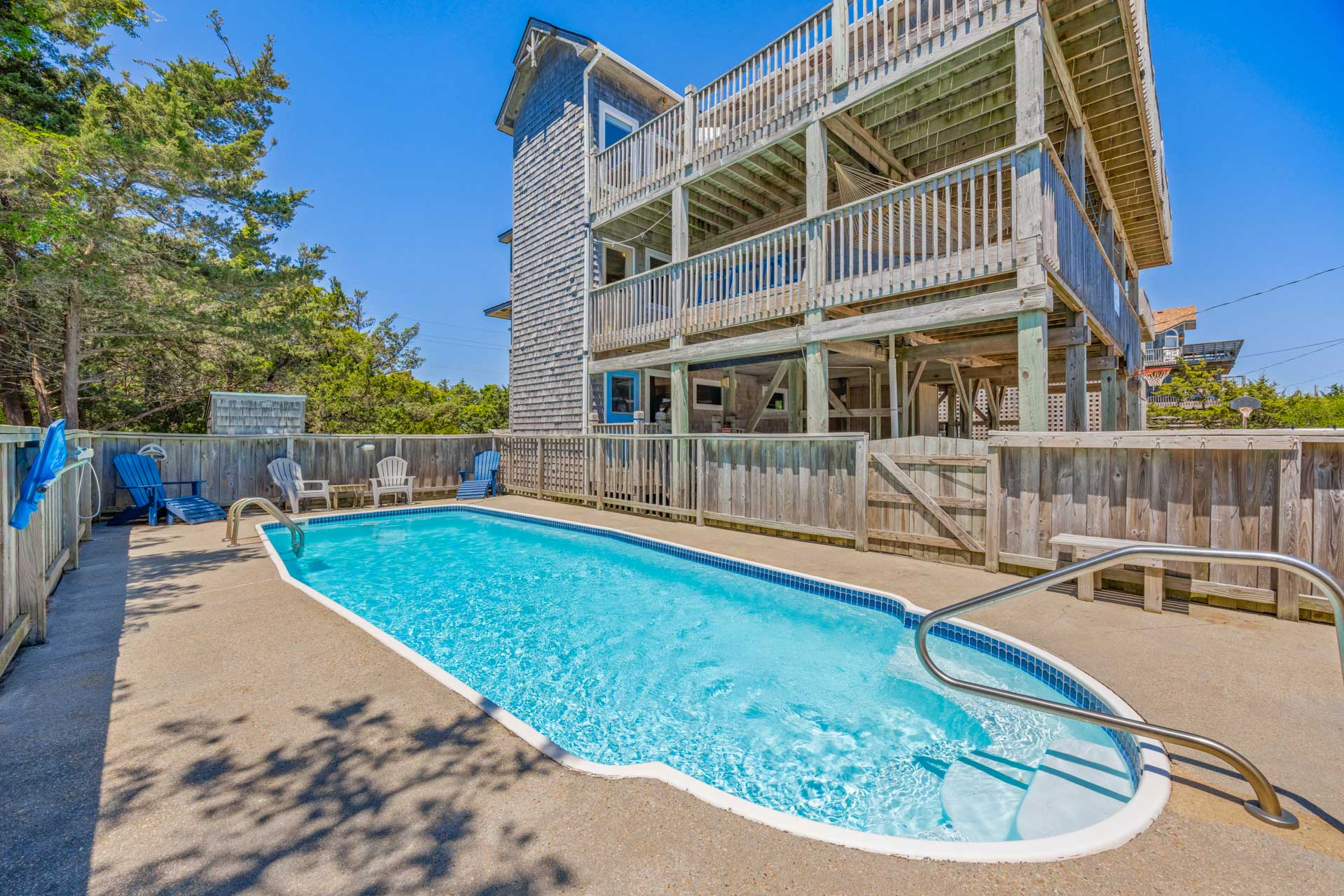 Surf Or Sound Realty 1144 The Sandy House Pool Area 2